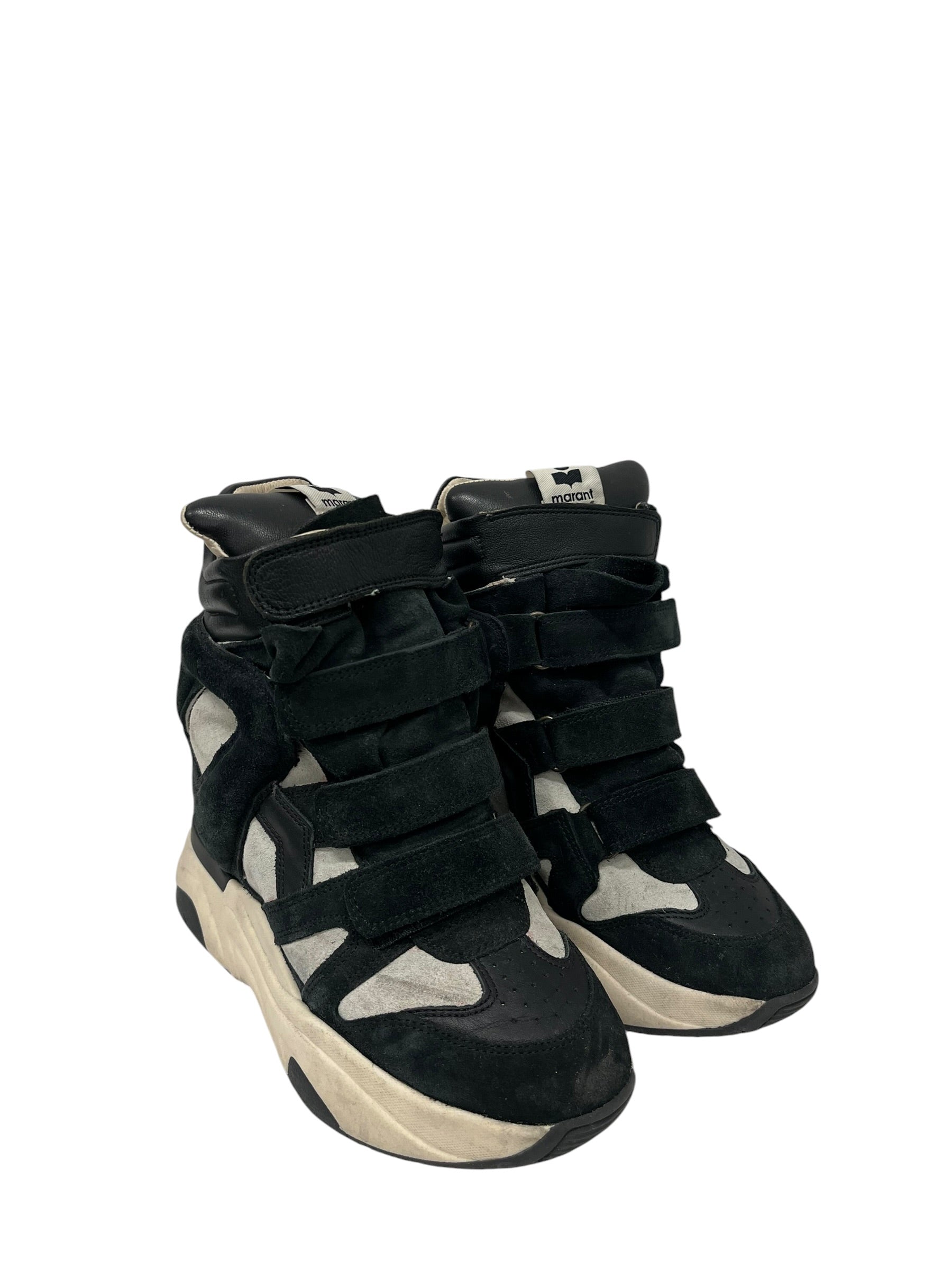 ISABEL MARANT/Hi-Sneakers/EU 38/Leather/BLK/BALSKEE view 1