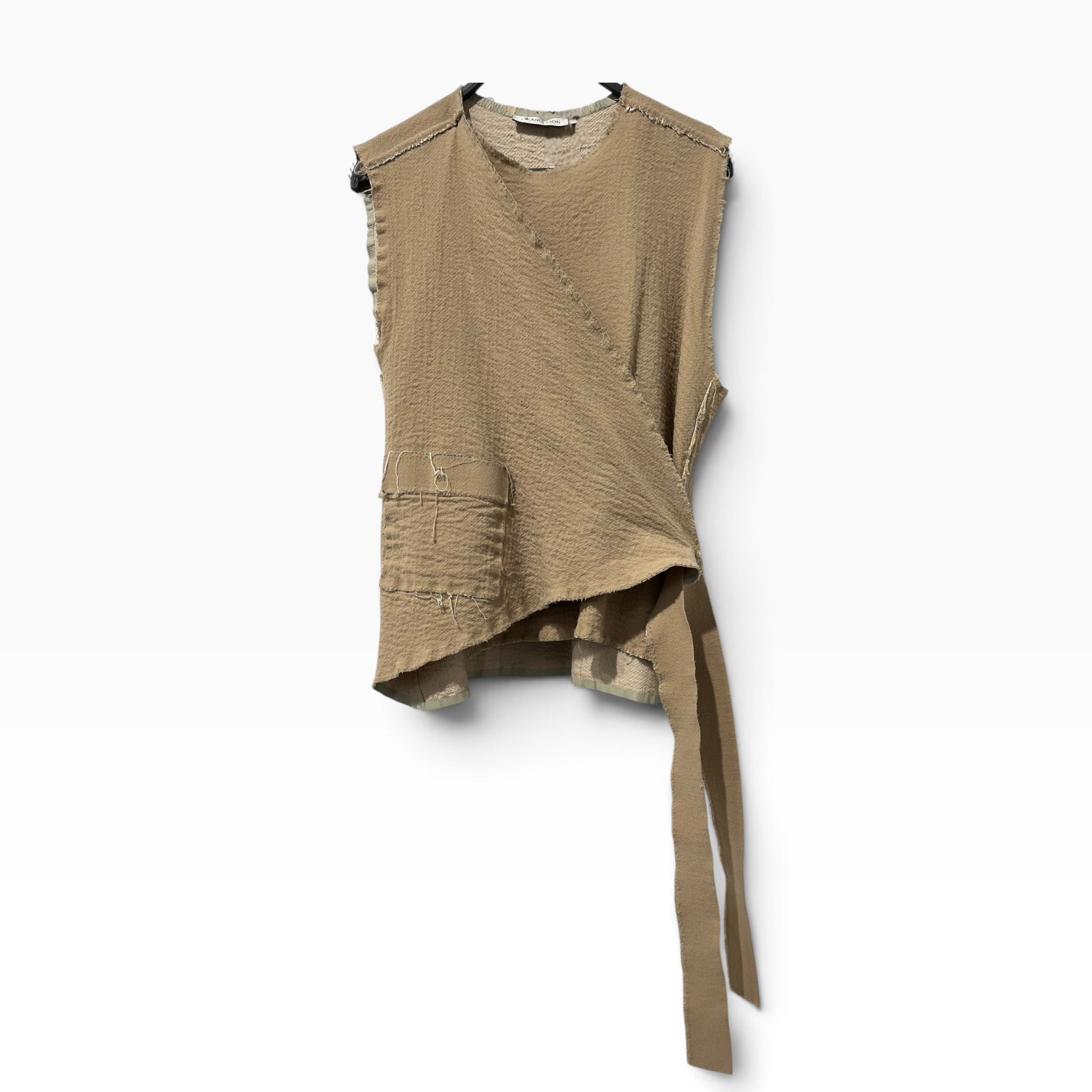 JW ANDERSON(J.W.ANDERSON)/Vest/2/Wool/CRM/FRONT TIE SMOCK VEST view 2