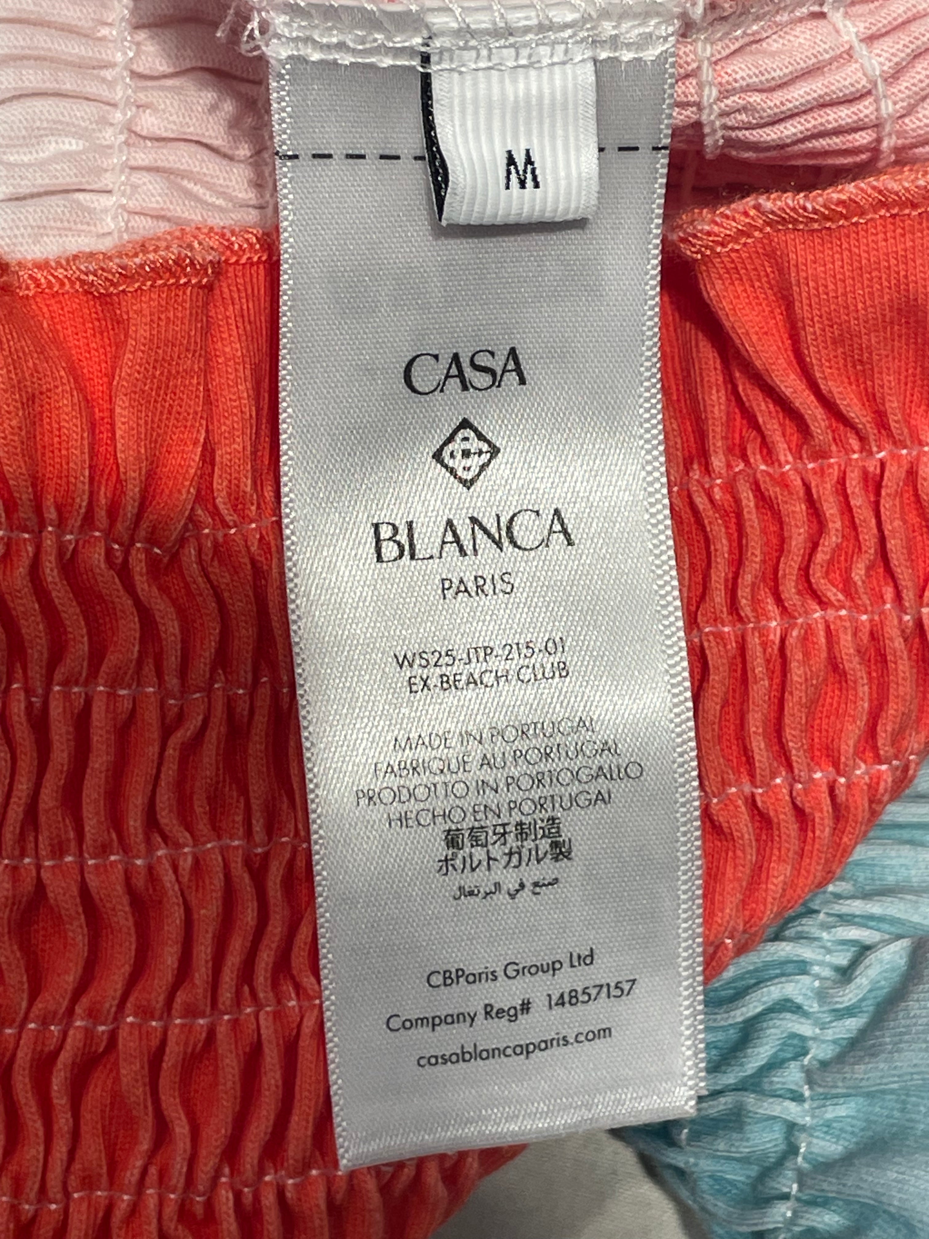 CASABLANCA/Polo, Rugby/S/NVY/Navy Zip Knit Polo Shirt view 4