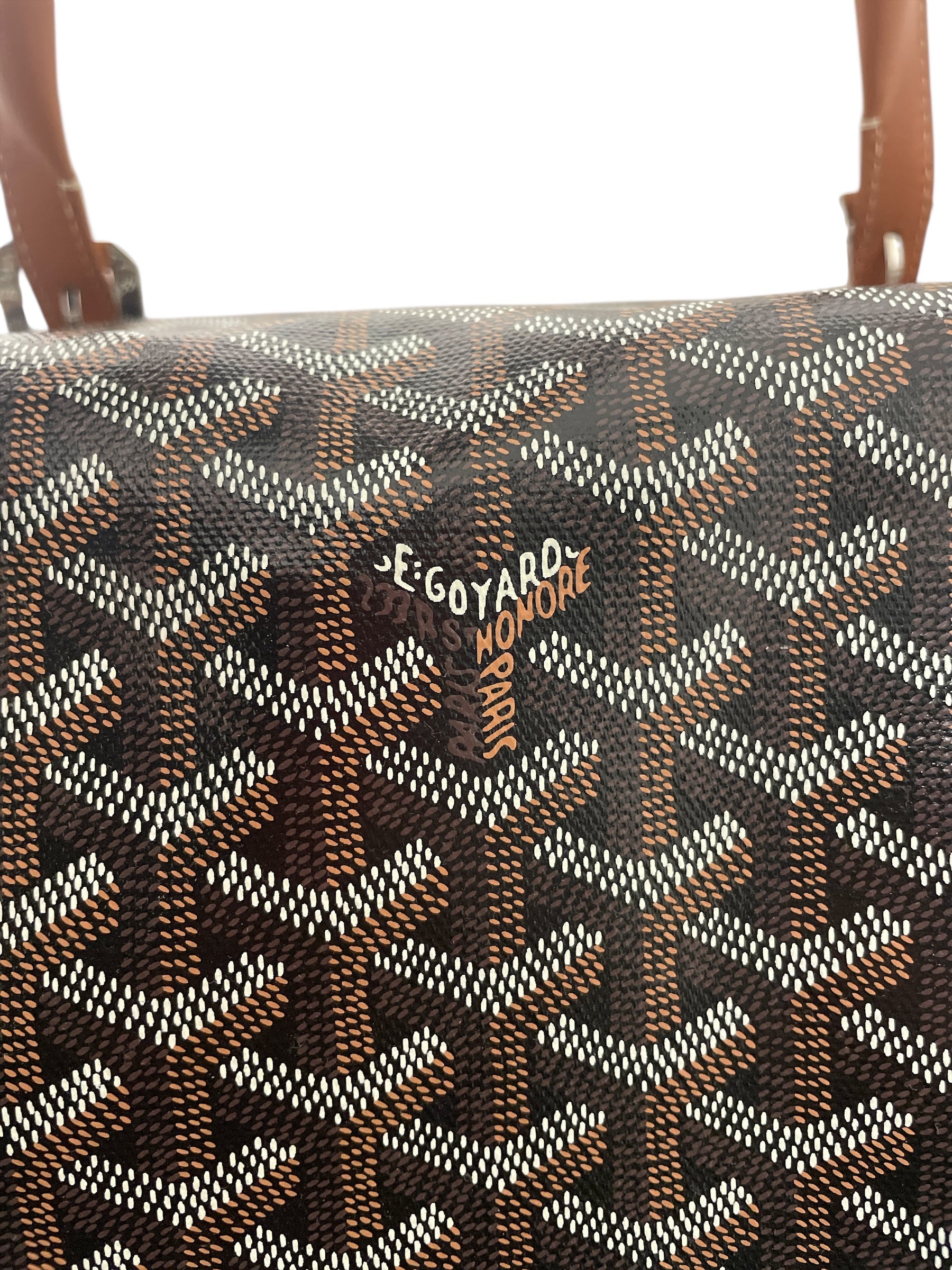 GOYARD/Boston Bag/Monogram/Leather/BLK/BOSTON 50 DUFFLE BAG view 6
