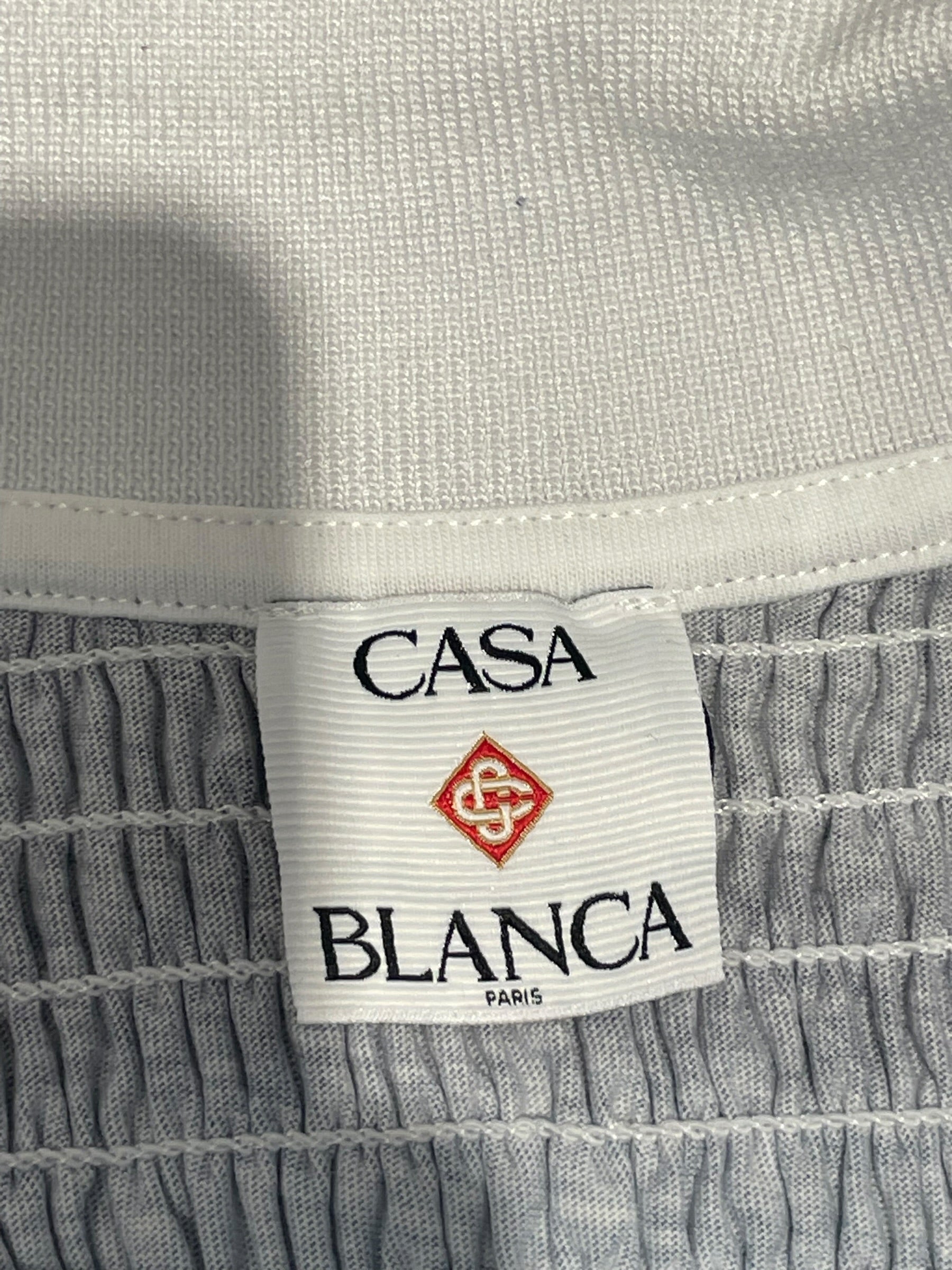 CASABLANCA/Polo, Rugby/S/NVY/Navy Zip Knit Polo Shirt view 3