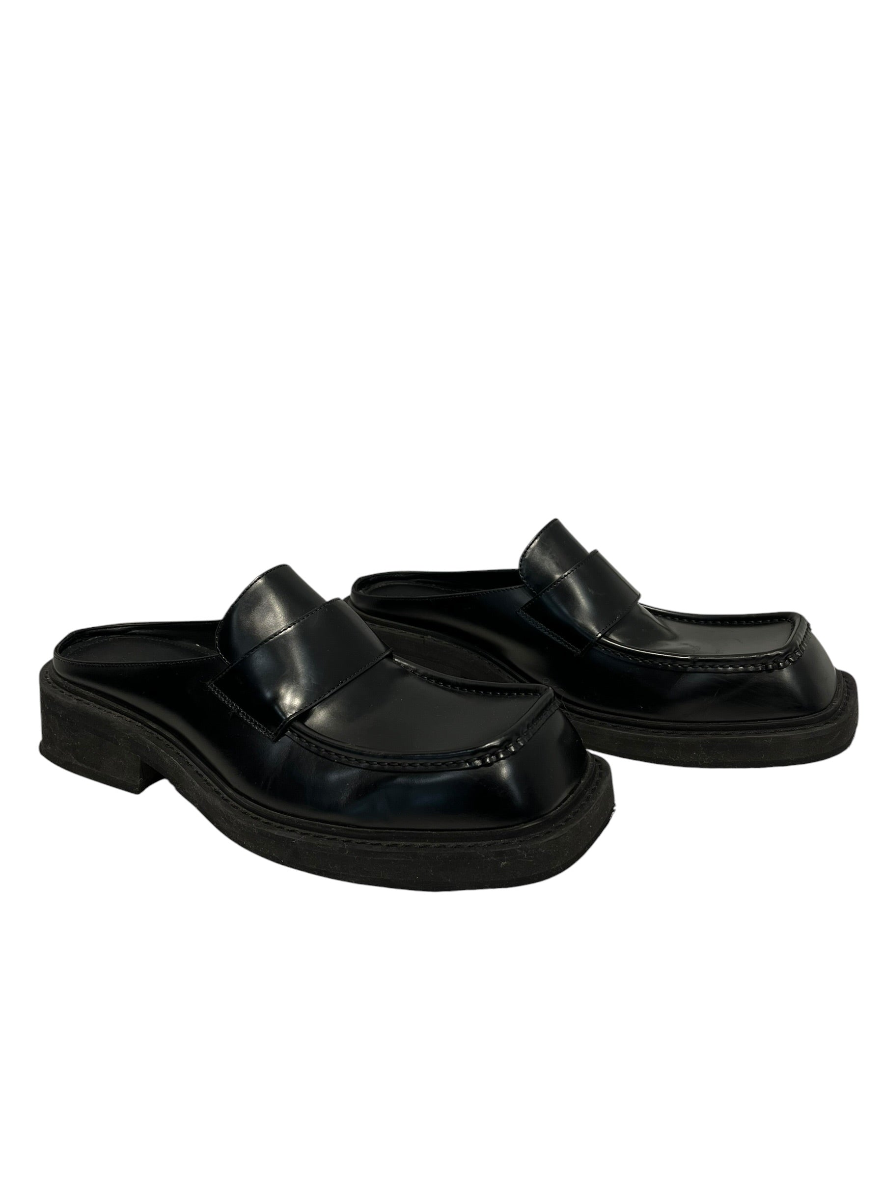 BALENCIAGA/Loafers/EU 43/Leather/BLK/INSPECTOR MULES view 1