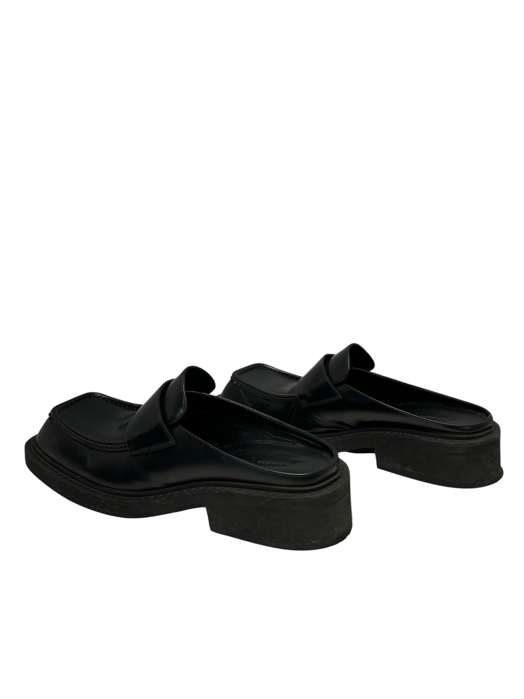 BALENCIAGA/Loafers/EU 43/Leather/BLK/INSPECTOR MULES view 2