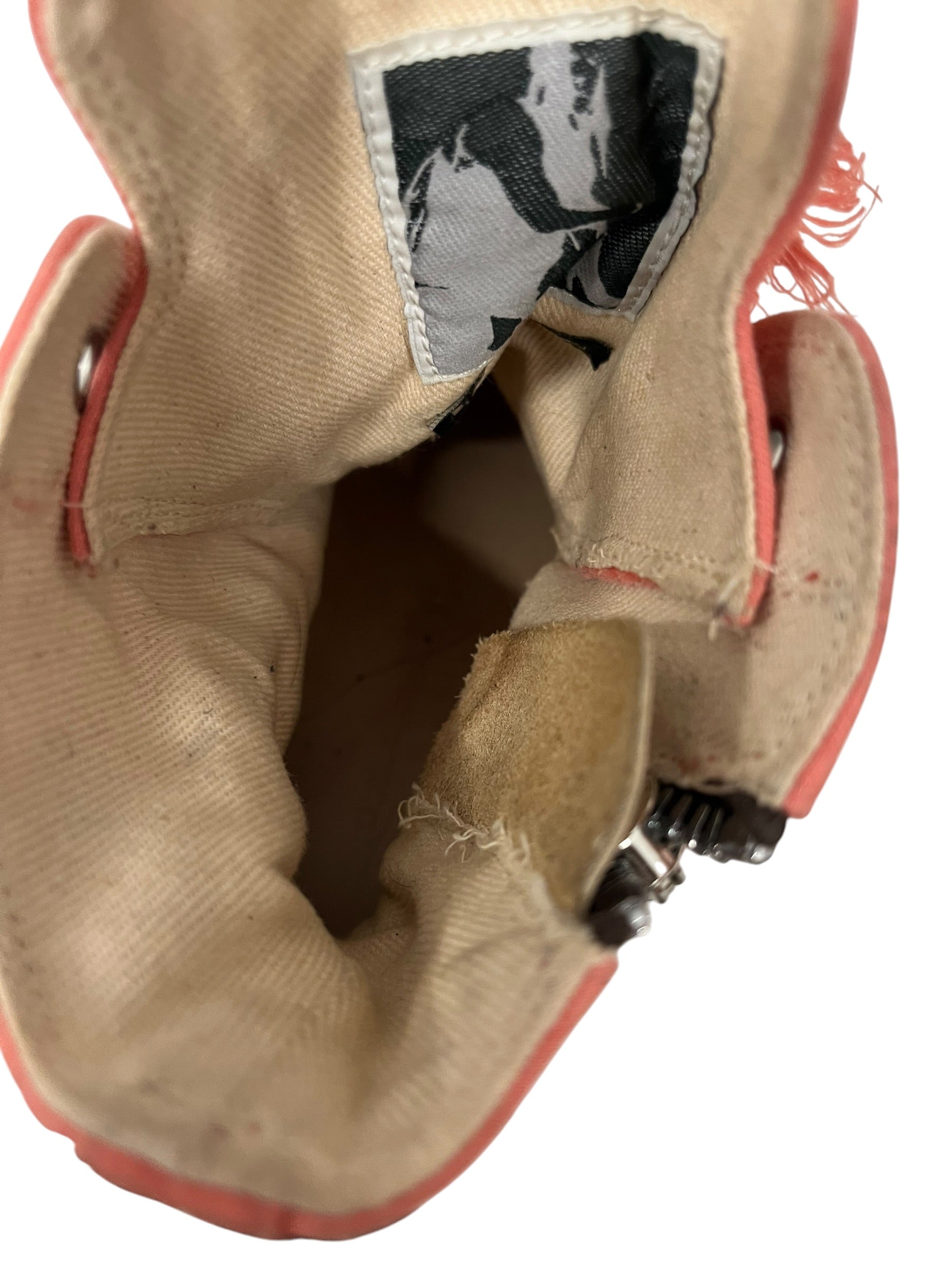 RICK OWENS DRKSHDW/Hi-Sneakers/EU 38/Cotton/PNK/FOGACHINE SLASHED ABSTRACT HIG view 3