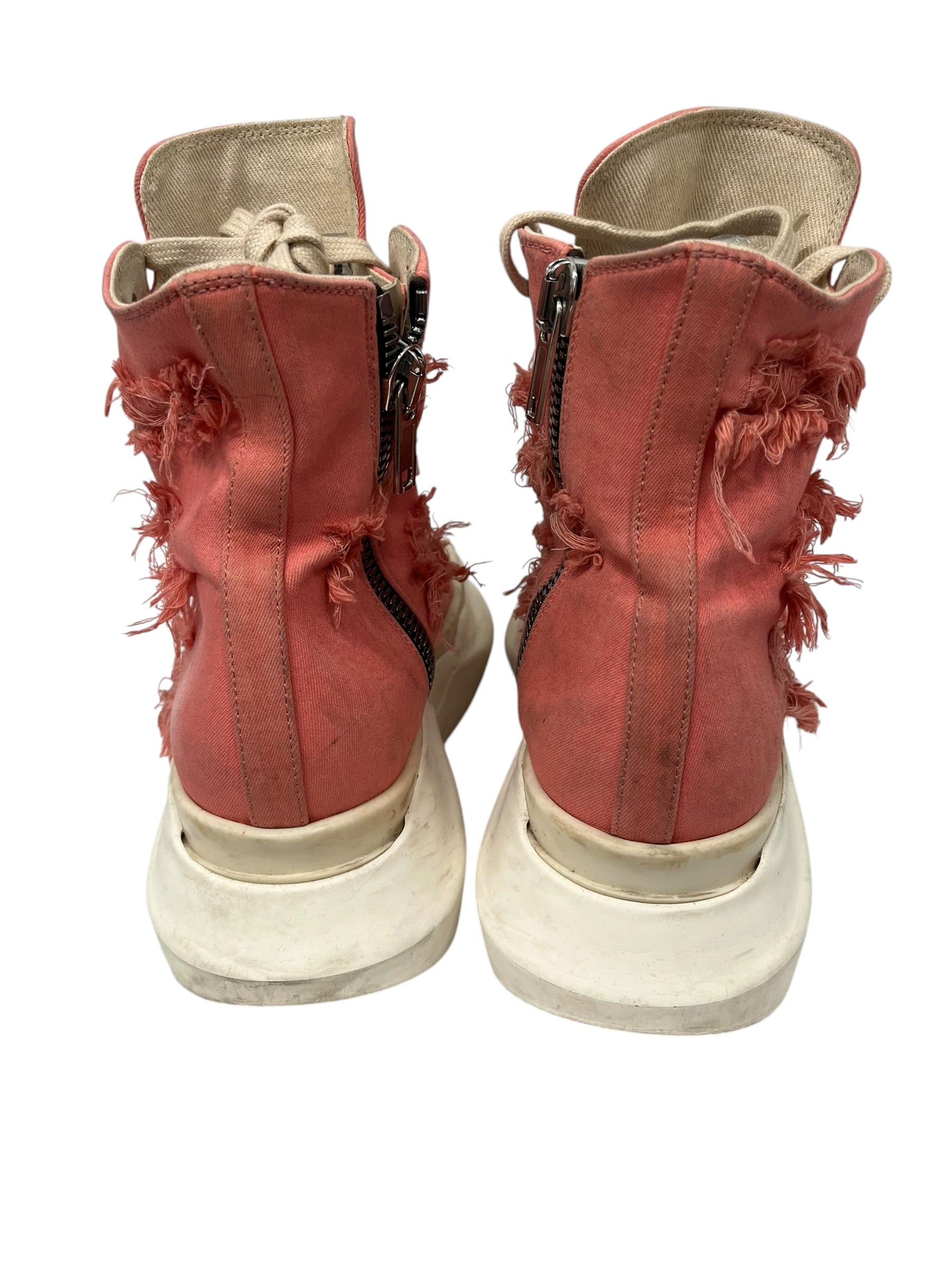RICK OWENS DRKSHDW/Hi-Sneakers/EU 38/Cotton/PNK/FOGACHINE SLASHED ABSTRACT HIG view 4