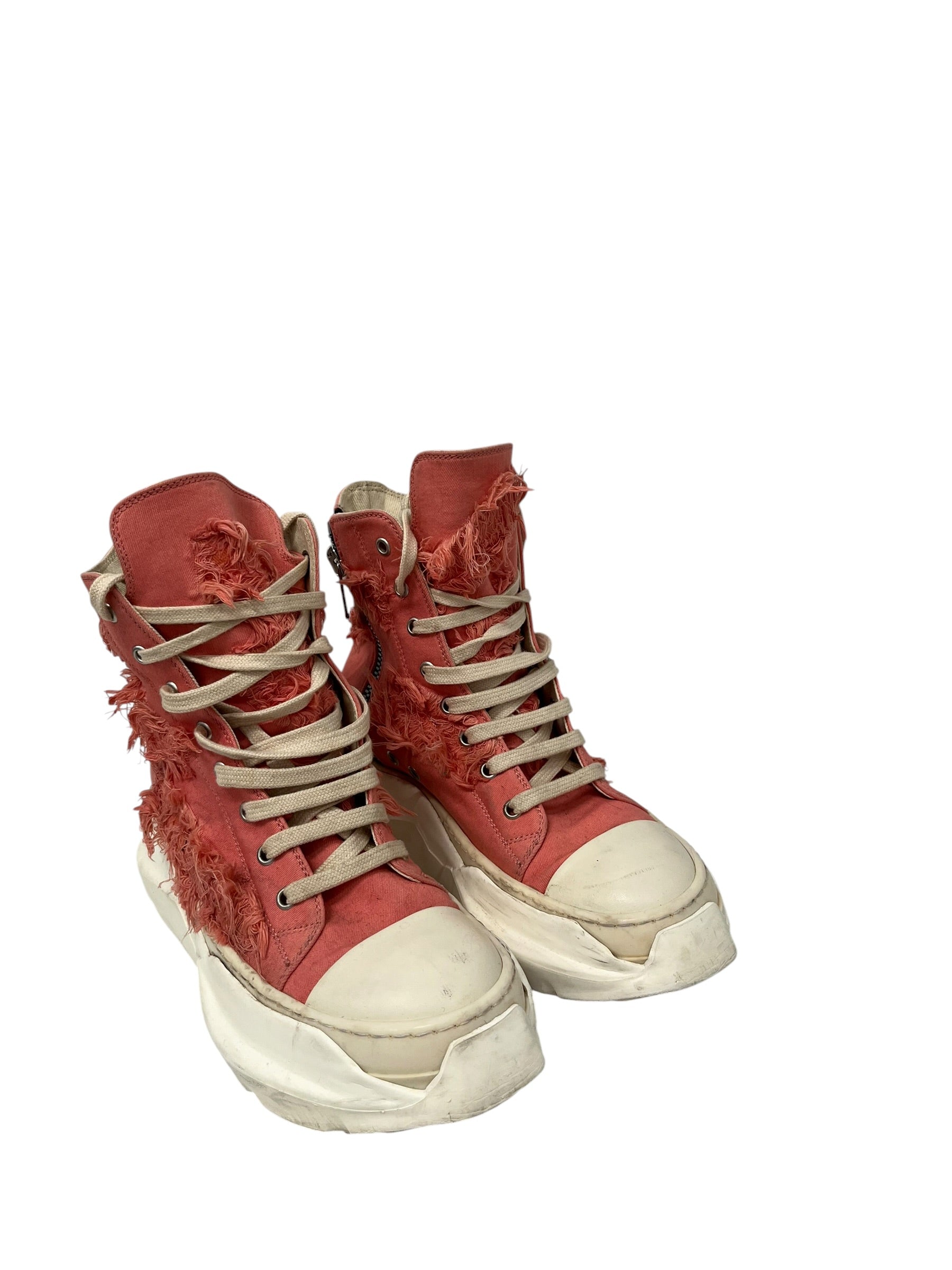 RICK OWENS DRKSHDW/Hi-Sneakers/EU 38/Cotton/PNK/FOGACHINE SLASHED ABSTRACT HIG view 1