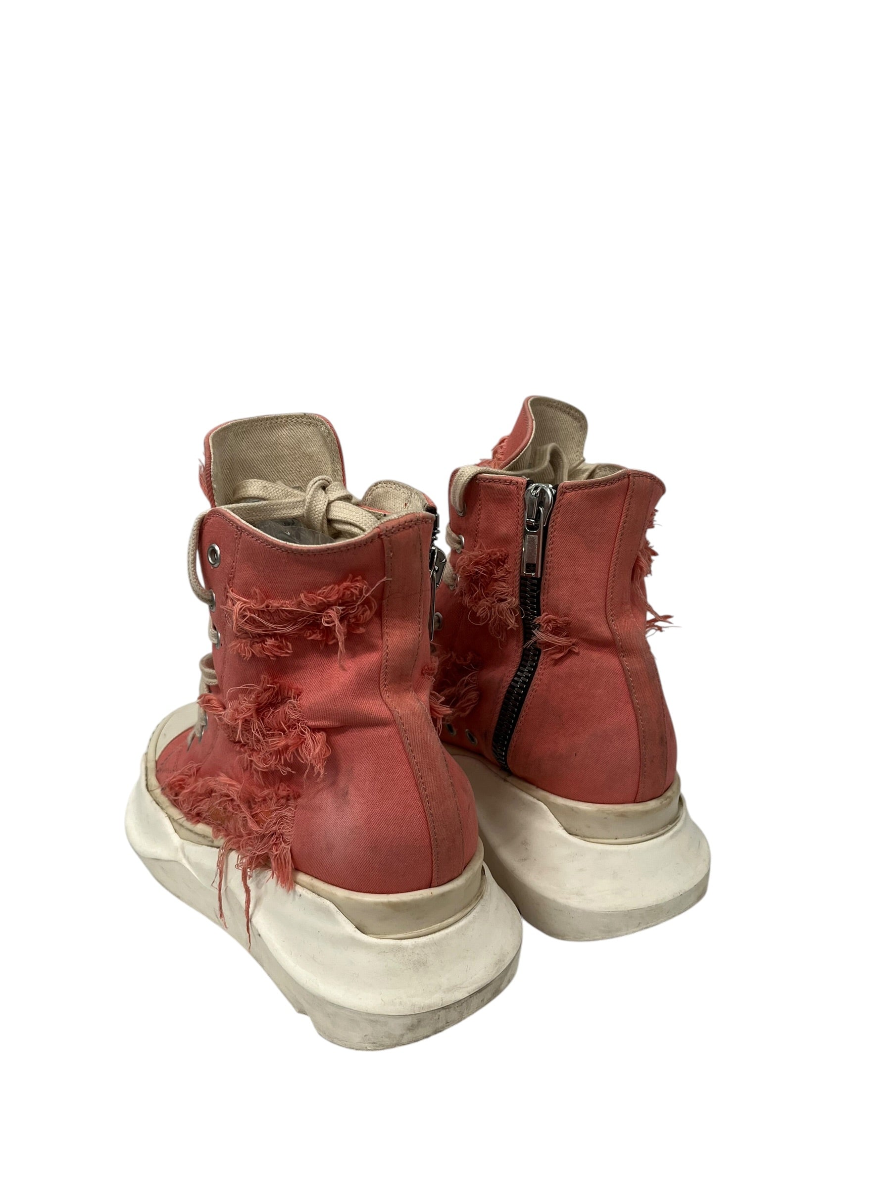 RICK OWENS DRKSHDW/Hi-Sneakers/EU 38/Cotton/PNK/FOGACHINE SLASHED ABSTRACT HIG view 2