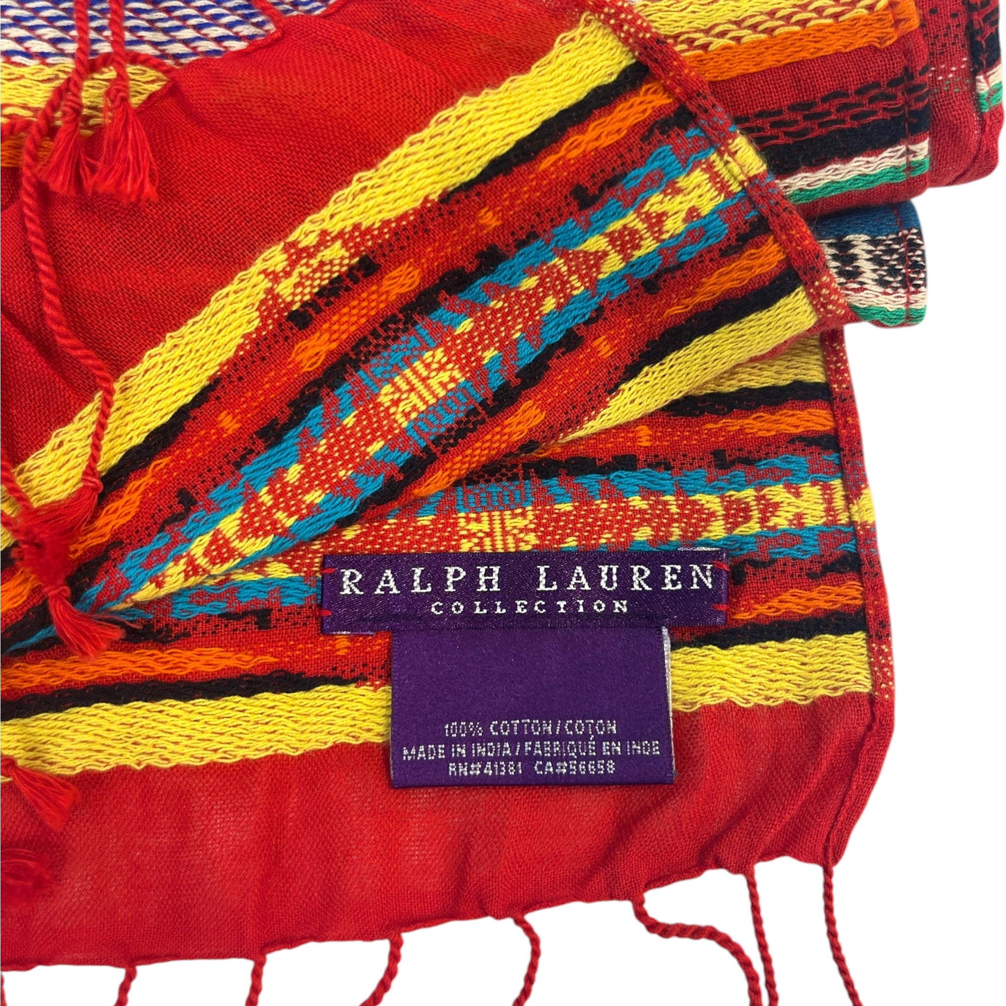 RALPH LAUREN PURPLE LABEL/Scarf/All Over Print/Cotton/MLT/L's/AZTEC PATTERN view 3