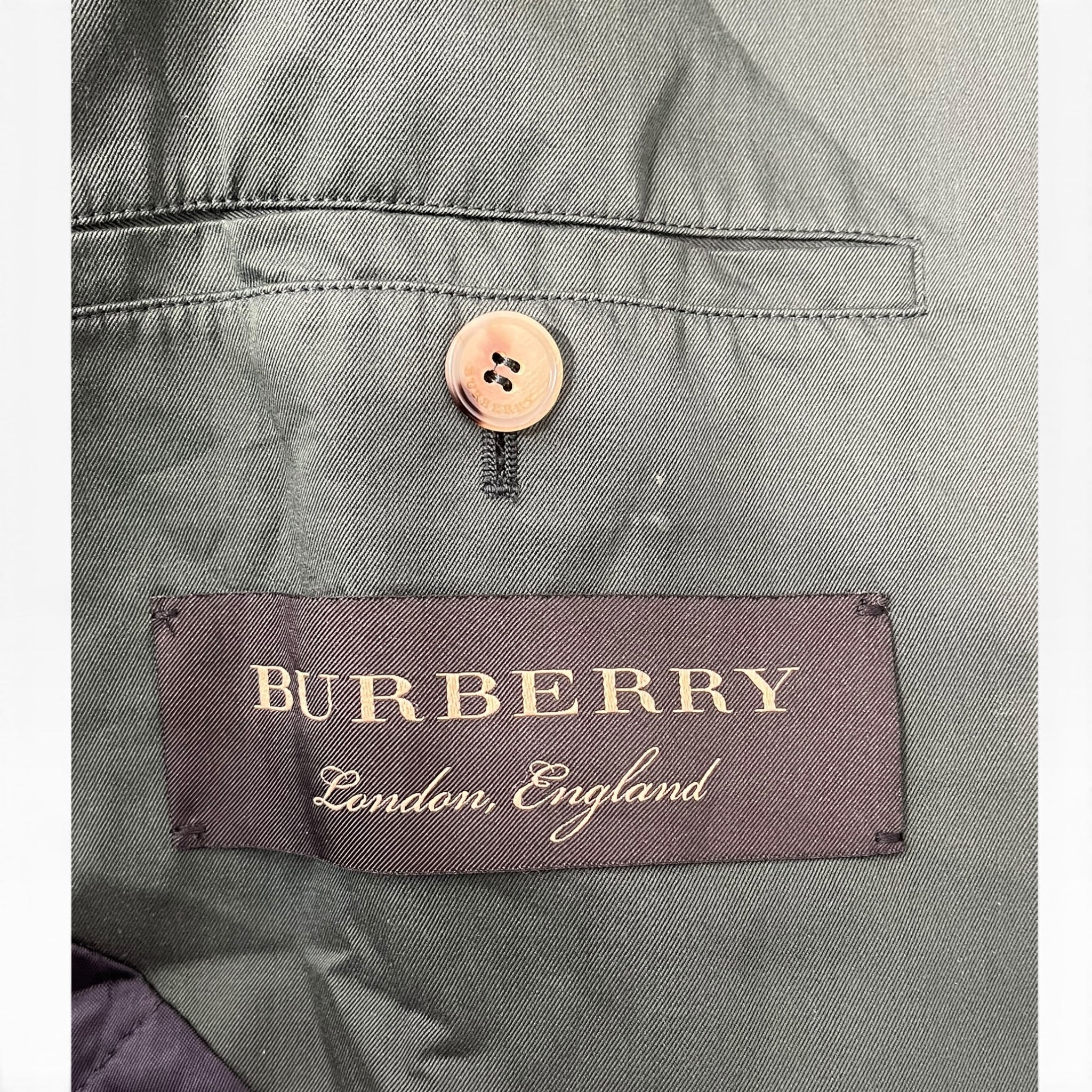 BURBERRY LONDON/Trench Coat/M/Cotton/BEG/Single Breasted/BURBERRYS CREST INTERIOR view 6