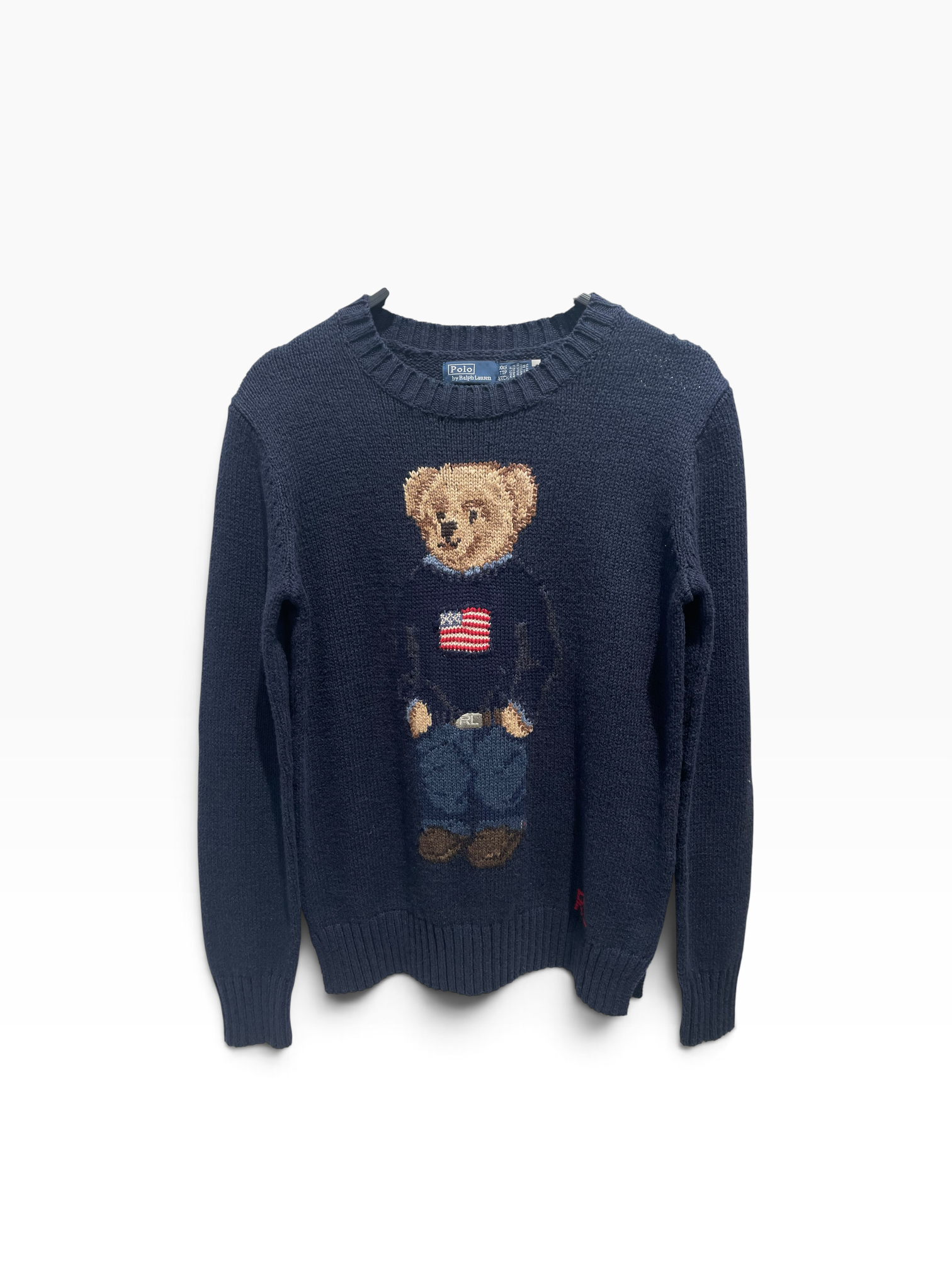 POLO RALPH LAUREN/Sweater/XXS/Cotton/NVY/Polo Bear America Sweater view 1