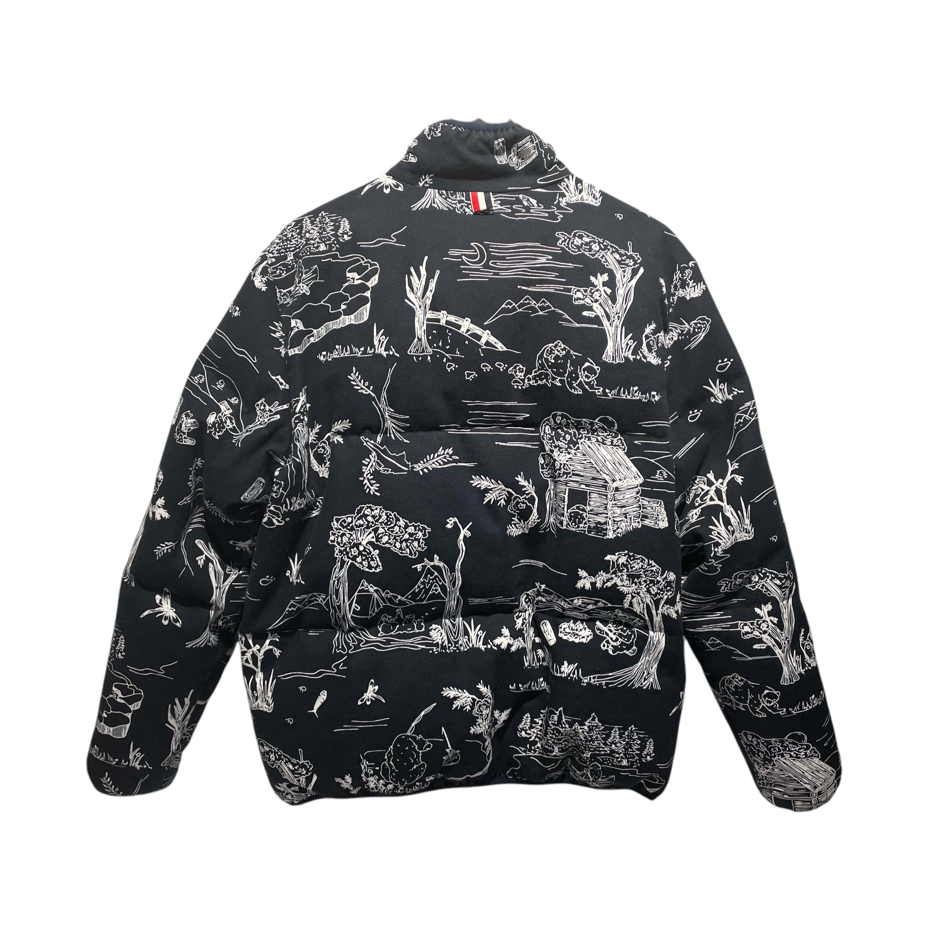 THOM BROWNE. NEW YORK/Puffer Jkt/1/Cotton/NVY/All Over Print/ view 2