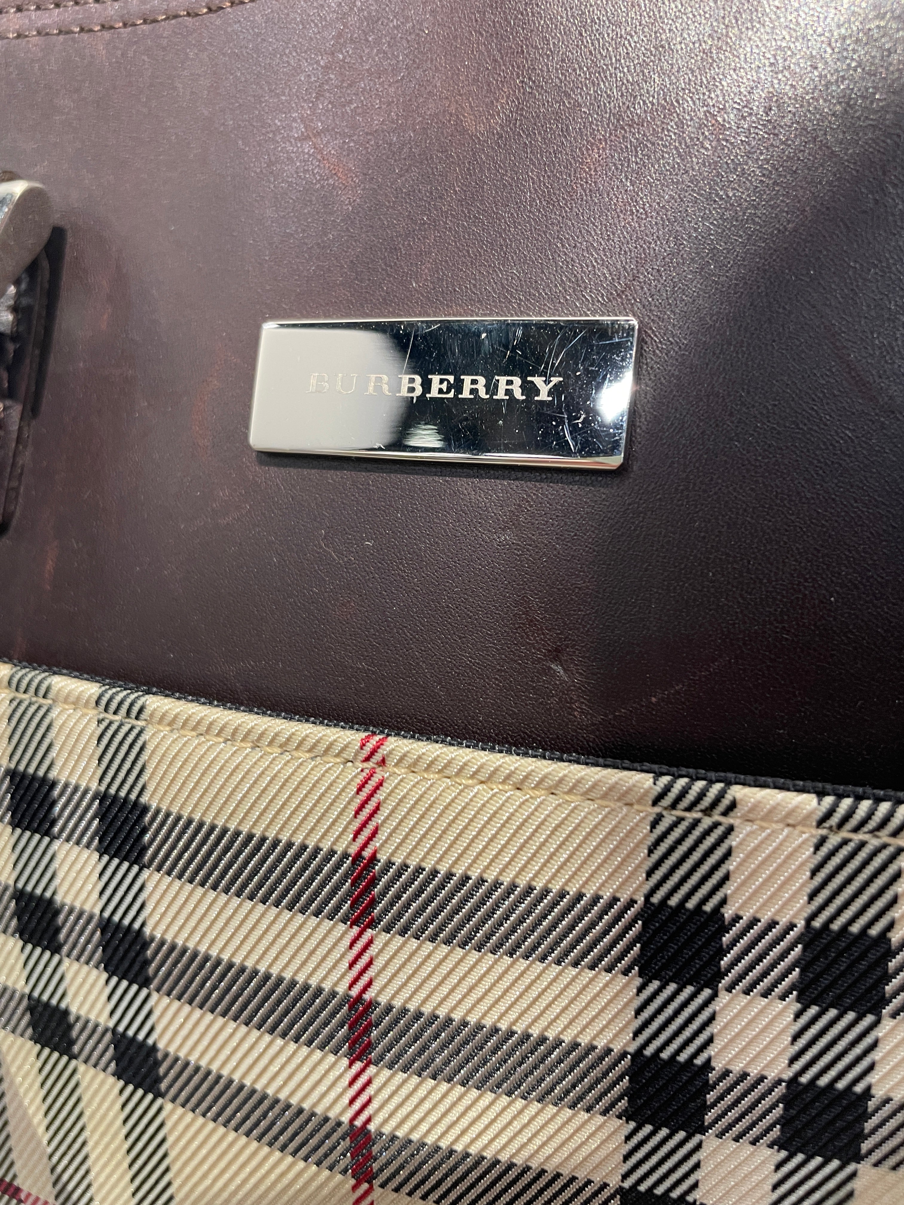 BURBERRY/Tote Bag/Plaid/Acrylic/BRW/ view 3