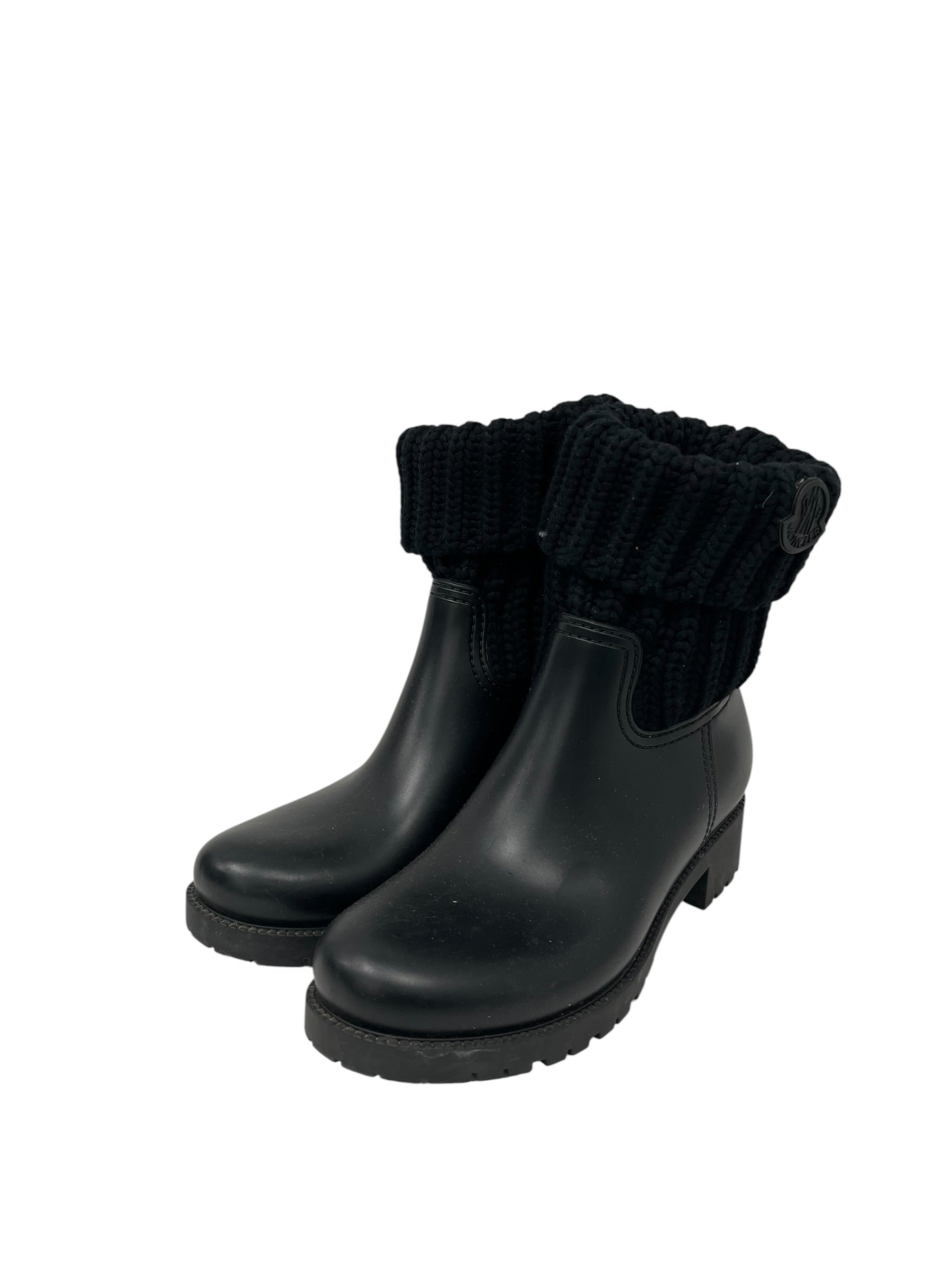 MONCLER/Boots/EU 38/Polyester/BLK/HAND KNIT UPPER view 1