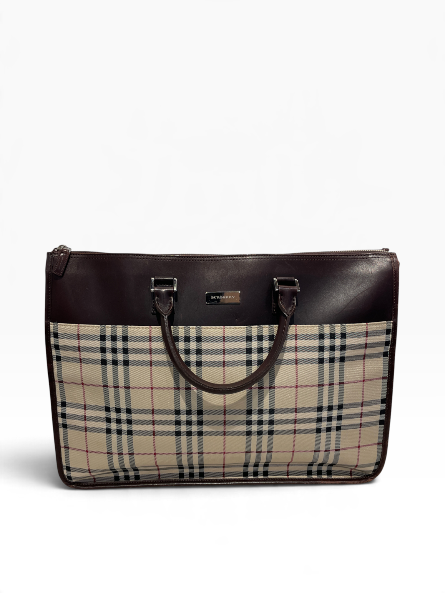 BURBERRY/Tote Bag/Plaid/Acrylic/BRW/ view 1