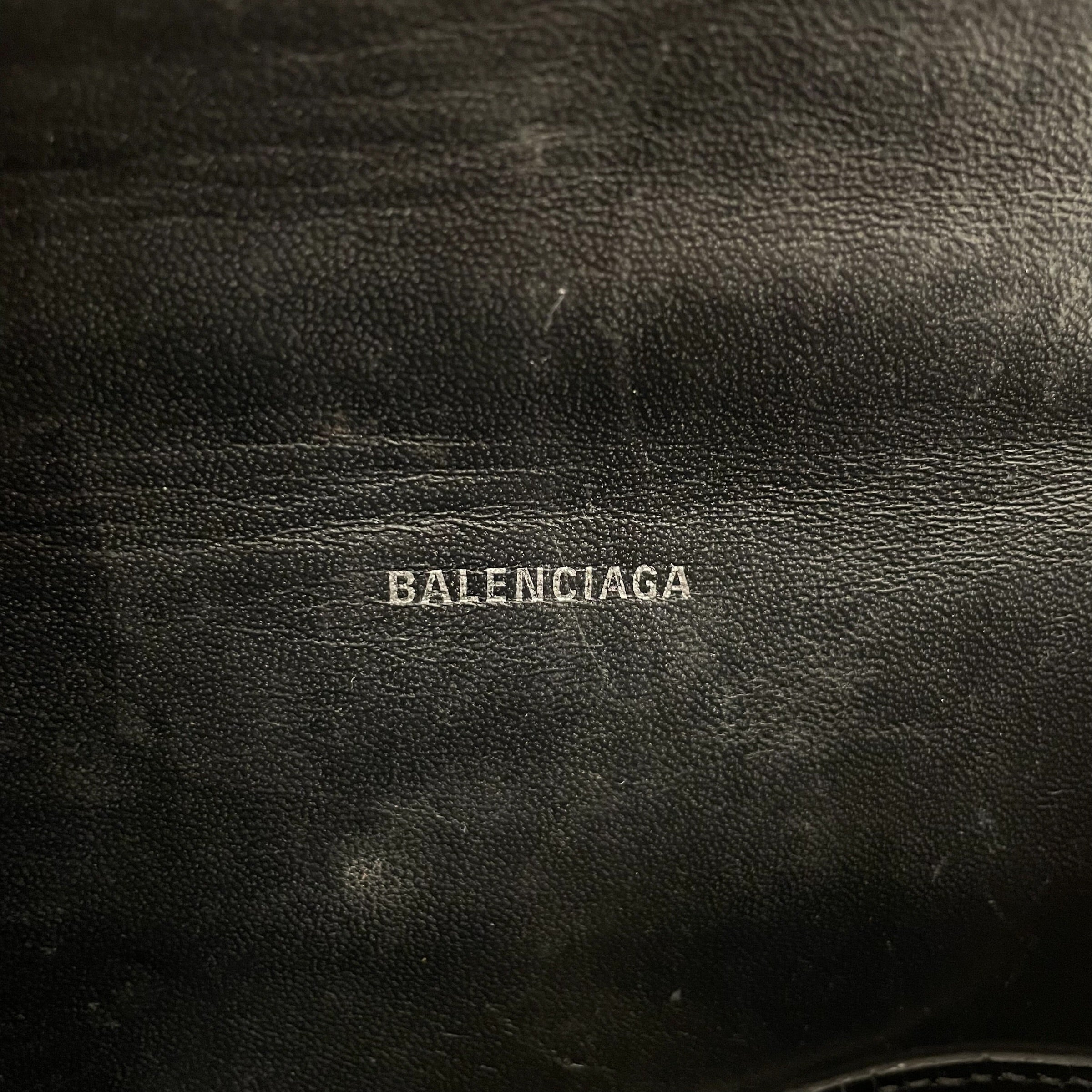 BALENCIAGA/Tote Bag/Leather/BLK/hourglass xs view 8