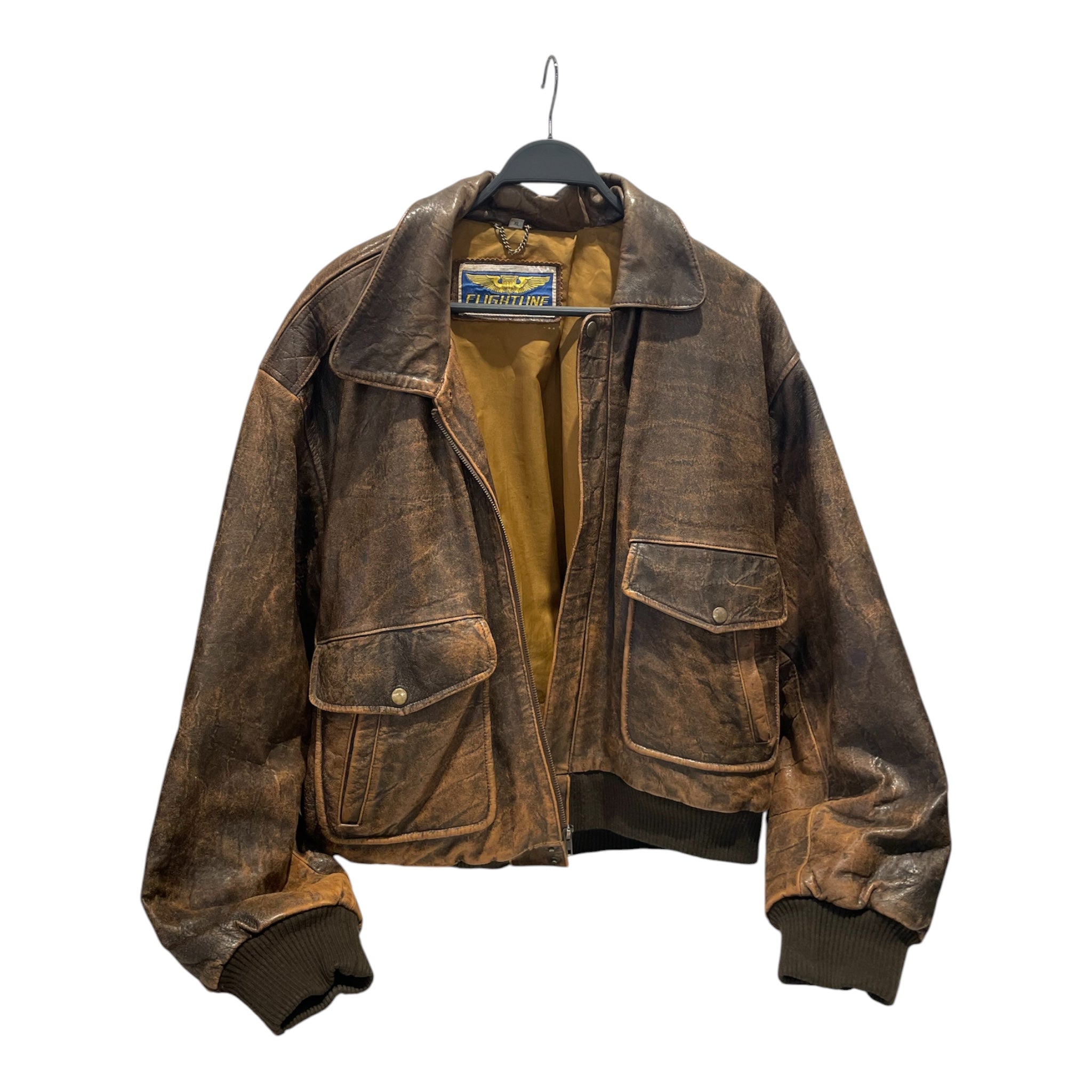 Vintage/Leather Jkt/XL/Leather/BRW/Flightline view 1