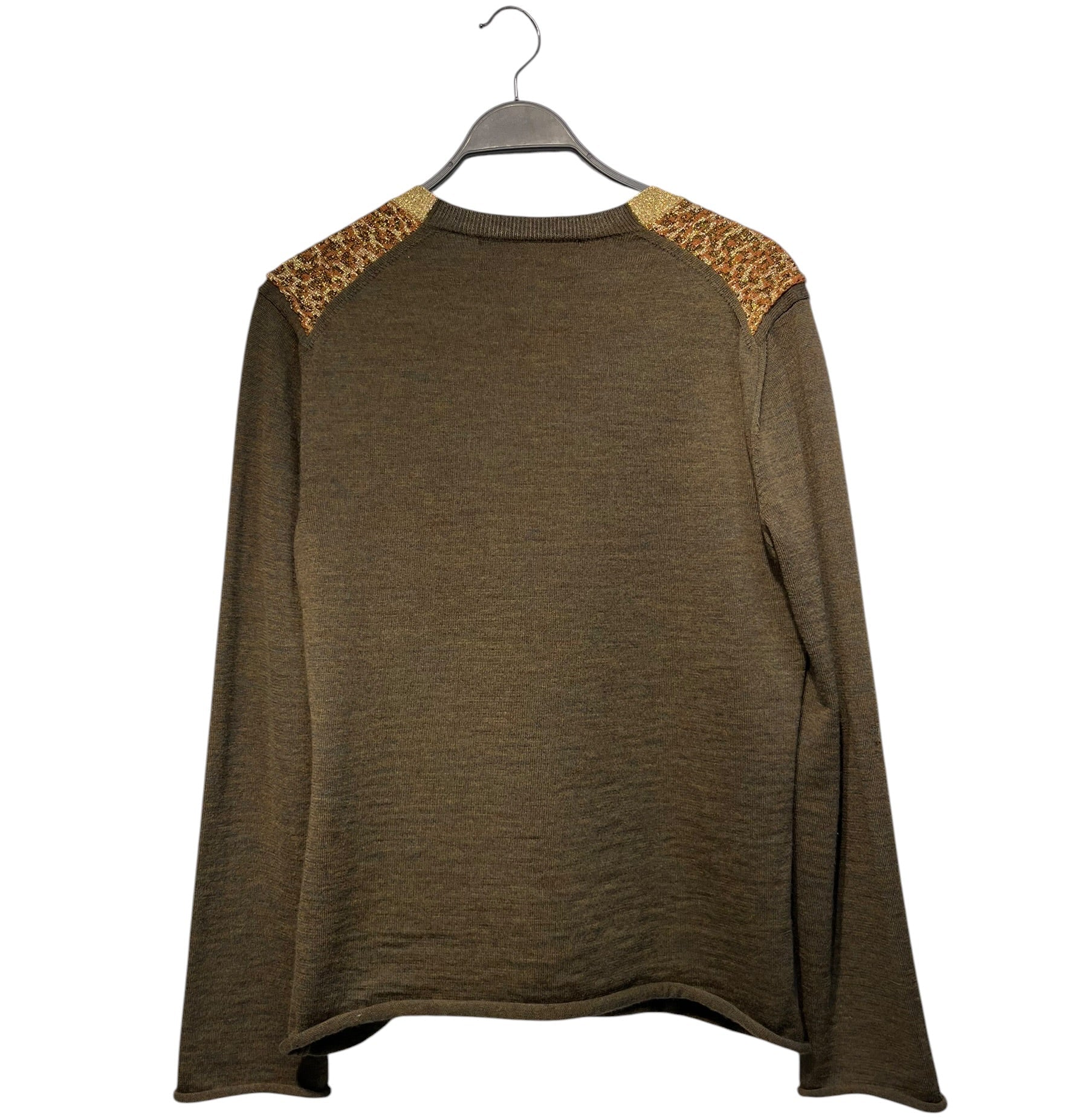 COMME des GARCONS HOMME PLUS/Cardigan/L/Animal Pattern/Wool/GLD/ view 2