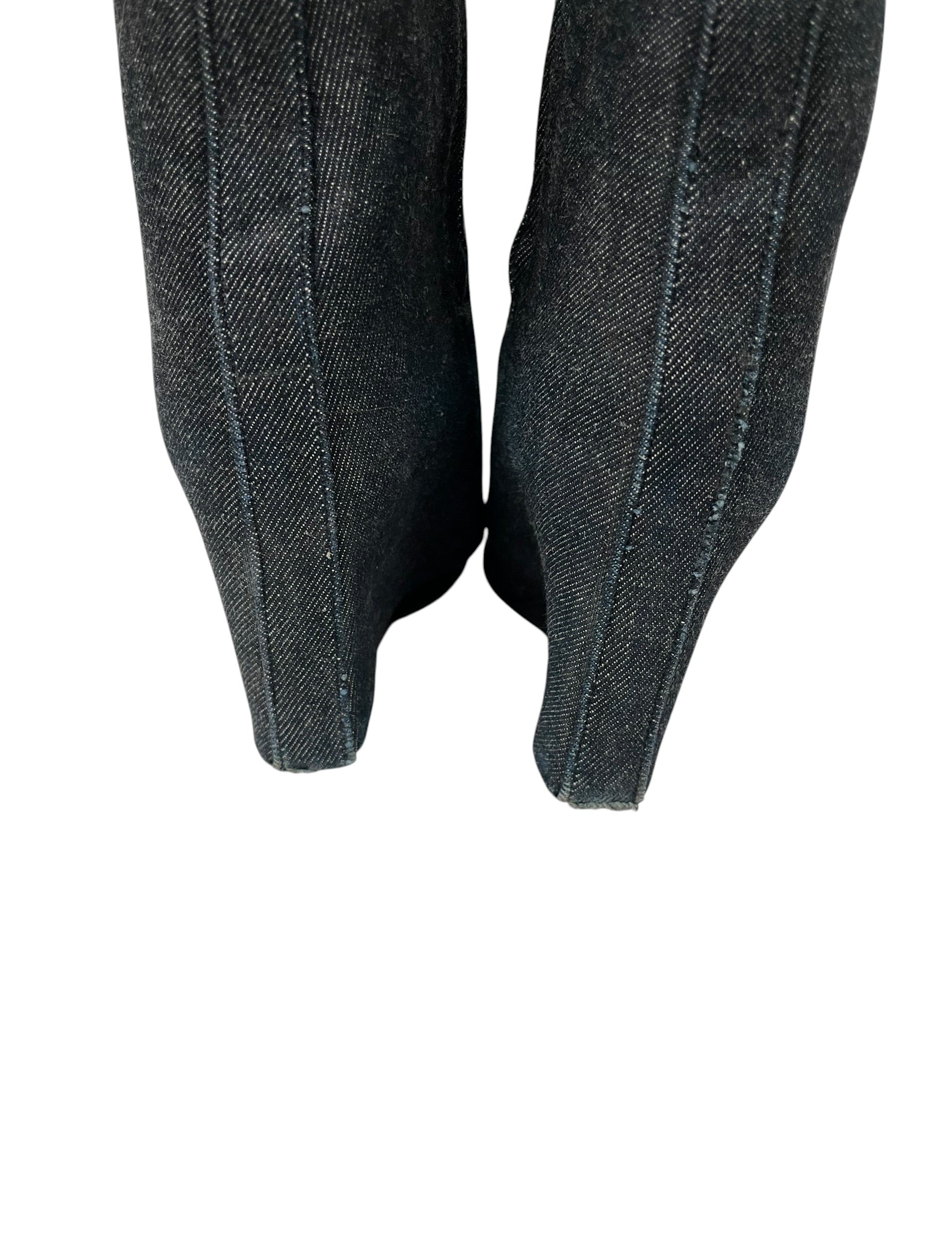 GIVENCHY/Boots/US 5/Leather/IDG/DENIM SHARK BOOTS view 3