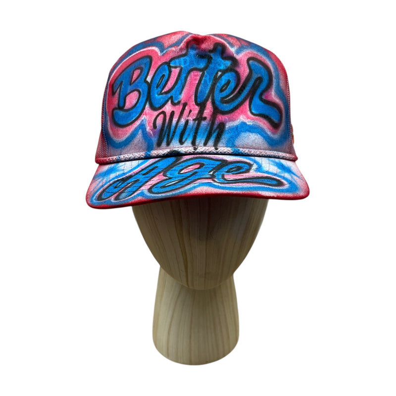 Better With Age/Hat/OS/RED/airbrush trucker