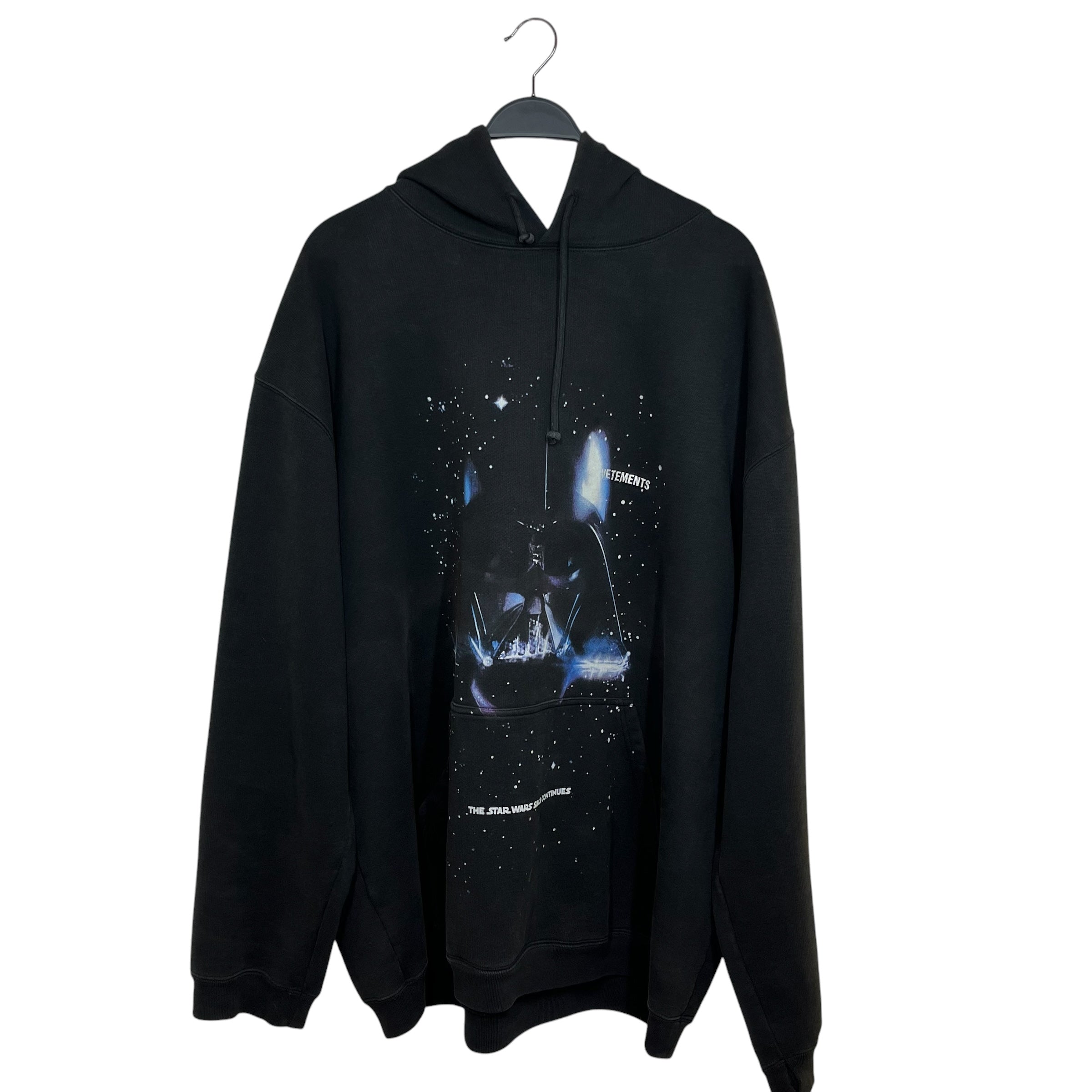 VETEMENTS/Hoodie/XL/Cotton/BLK/DARTH VADER HOODIE view 1
