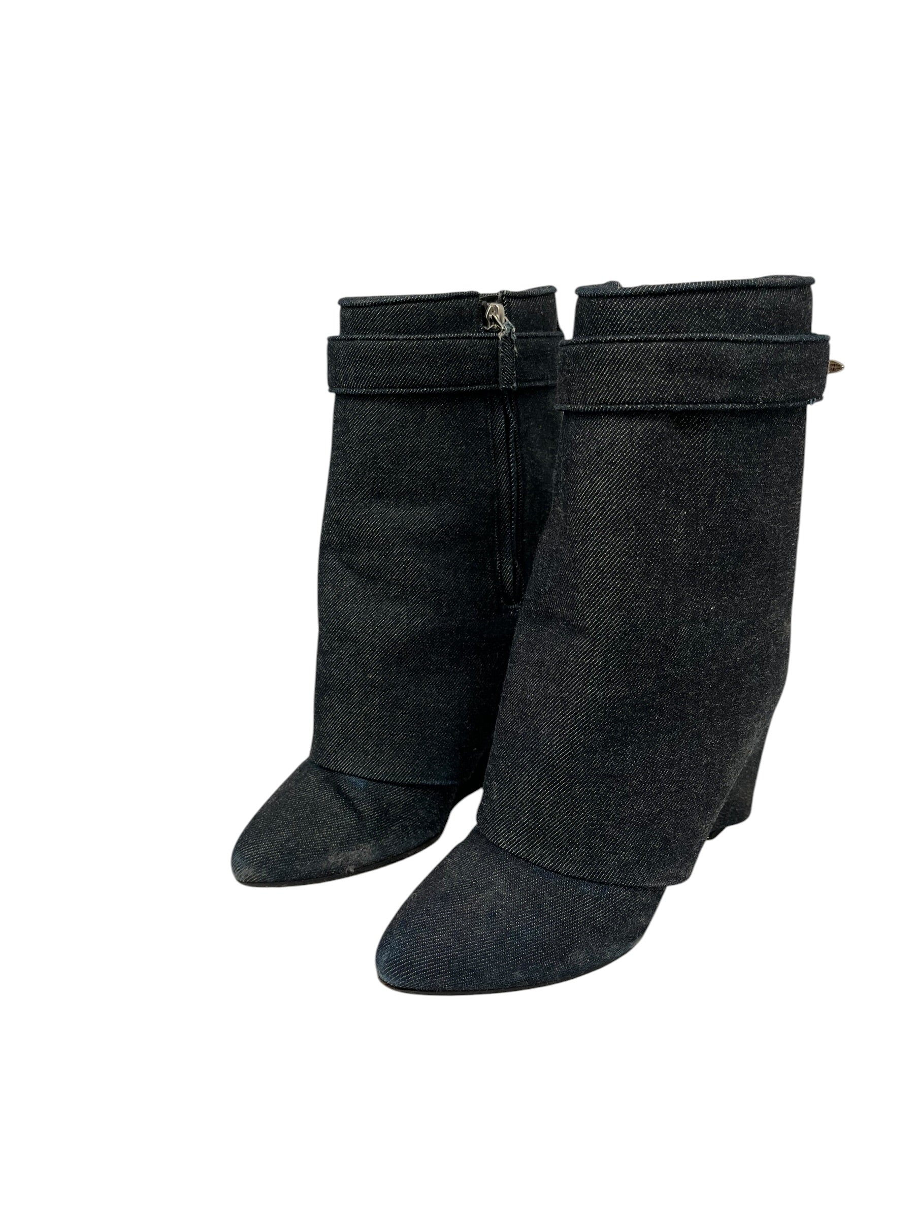 GIVENCHY/Boots/US 5/Leather/IDG/DENIM SHARK BOOTS view 1