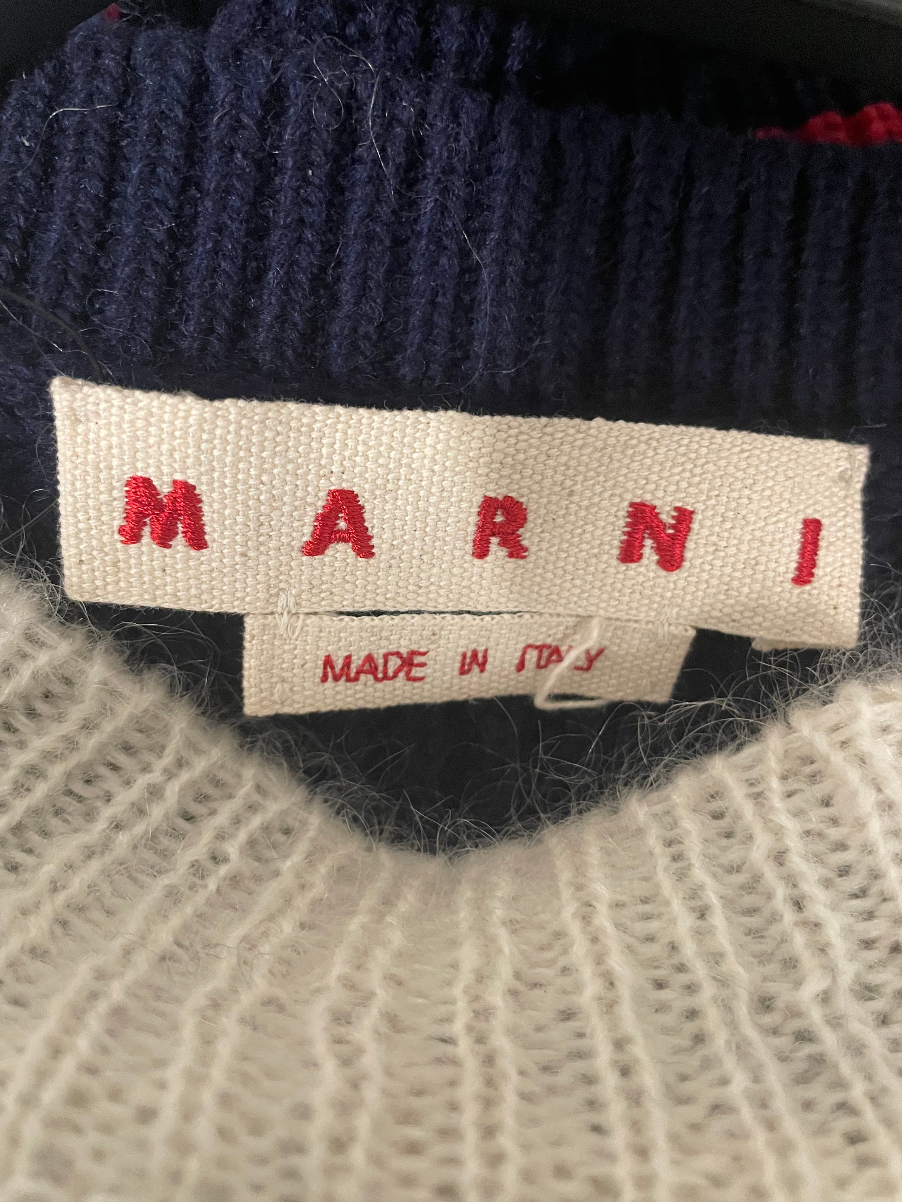MARNI/Sweater/48/Stripe/Mohair/MLT/HALF N HALF/ STRIPED SWEATER view 3