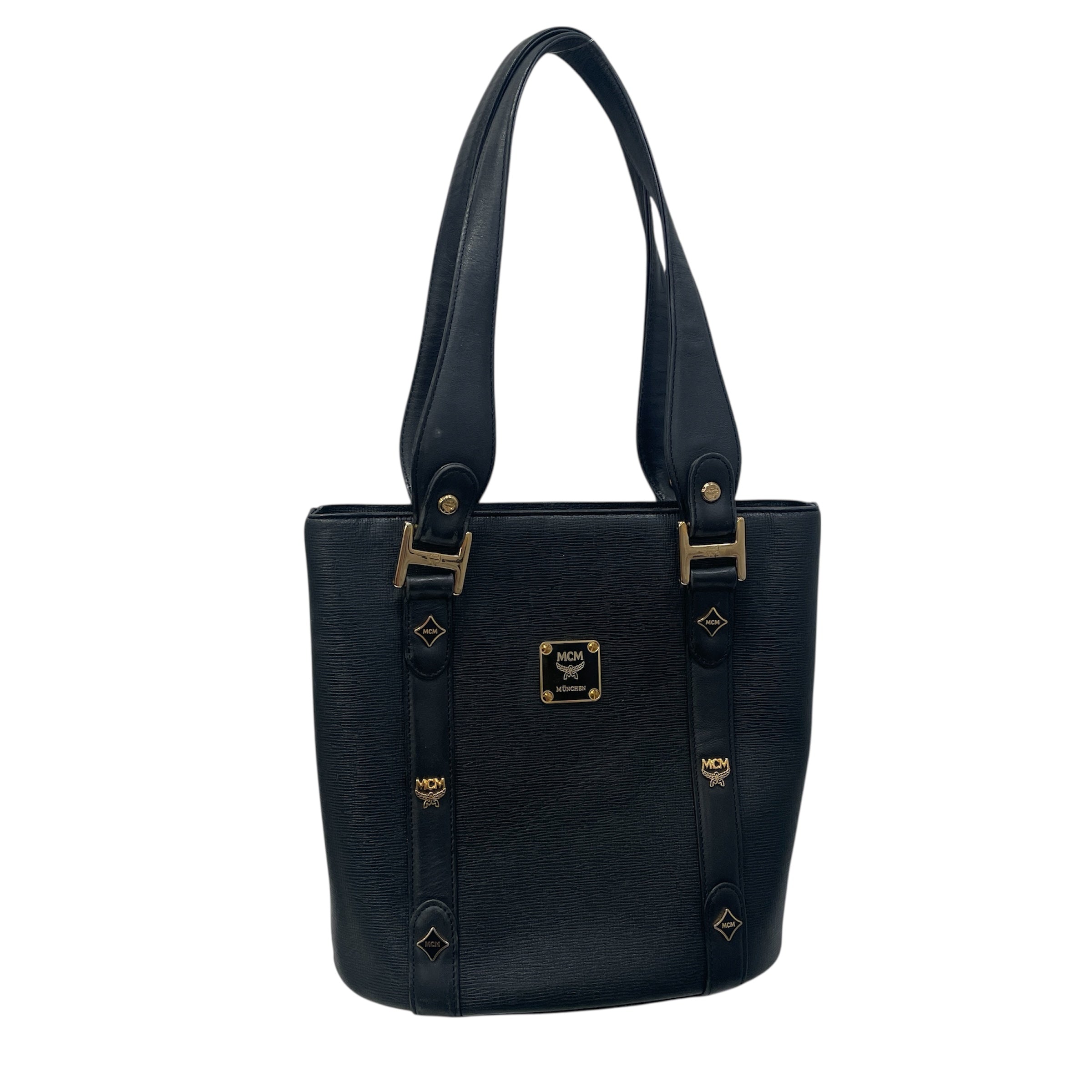 MCM/Hand Bag/Leather/BLK/Saffiano view 1