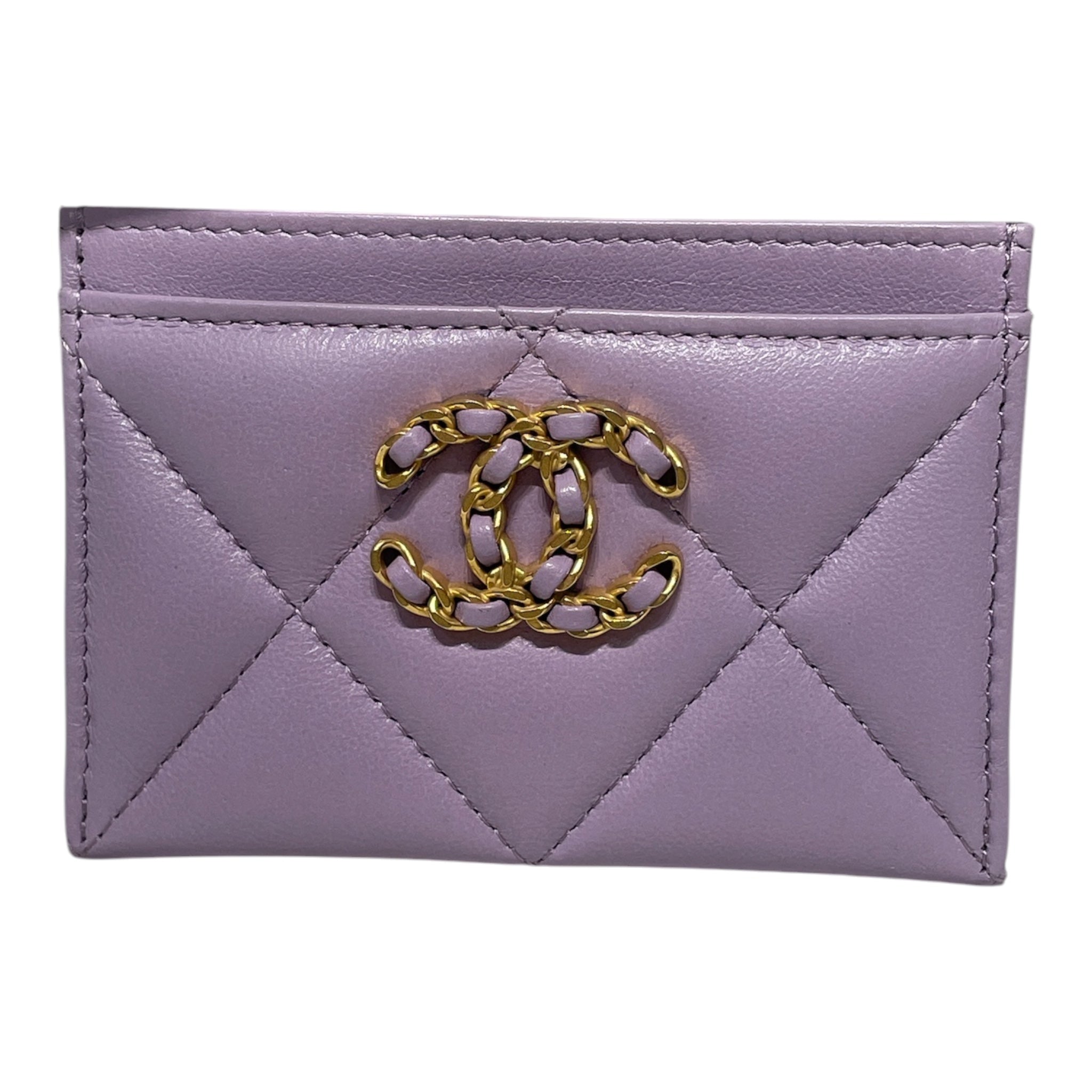 CHANEL/Wallet/Leather/PPL/Chanel 19 Cardhold view 1
