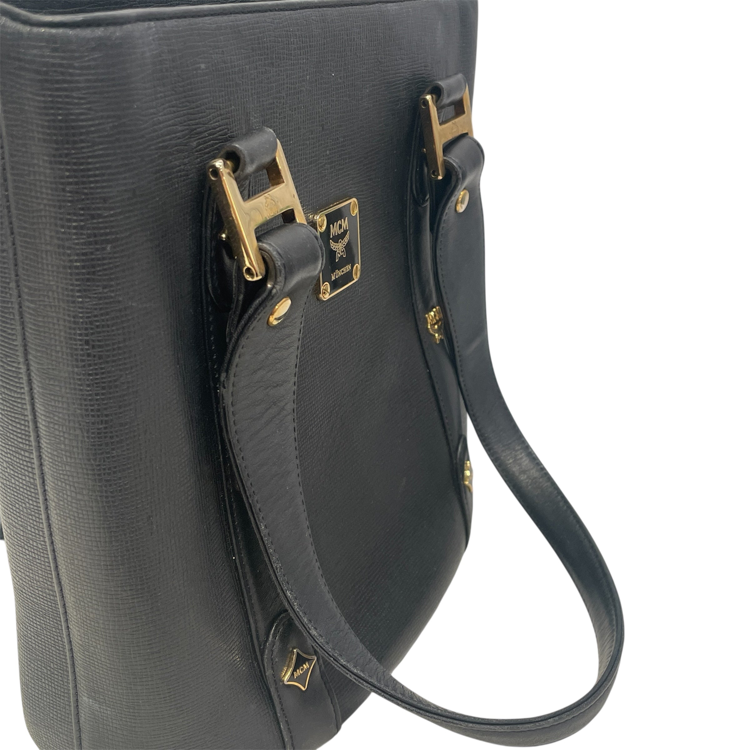 MCM/Hand Bag/Leather/BLK/Saffiano view 6