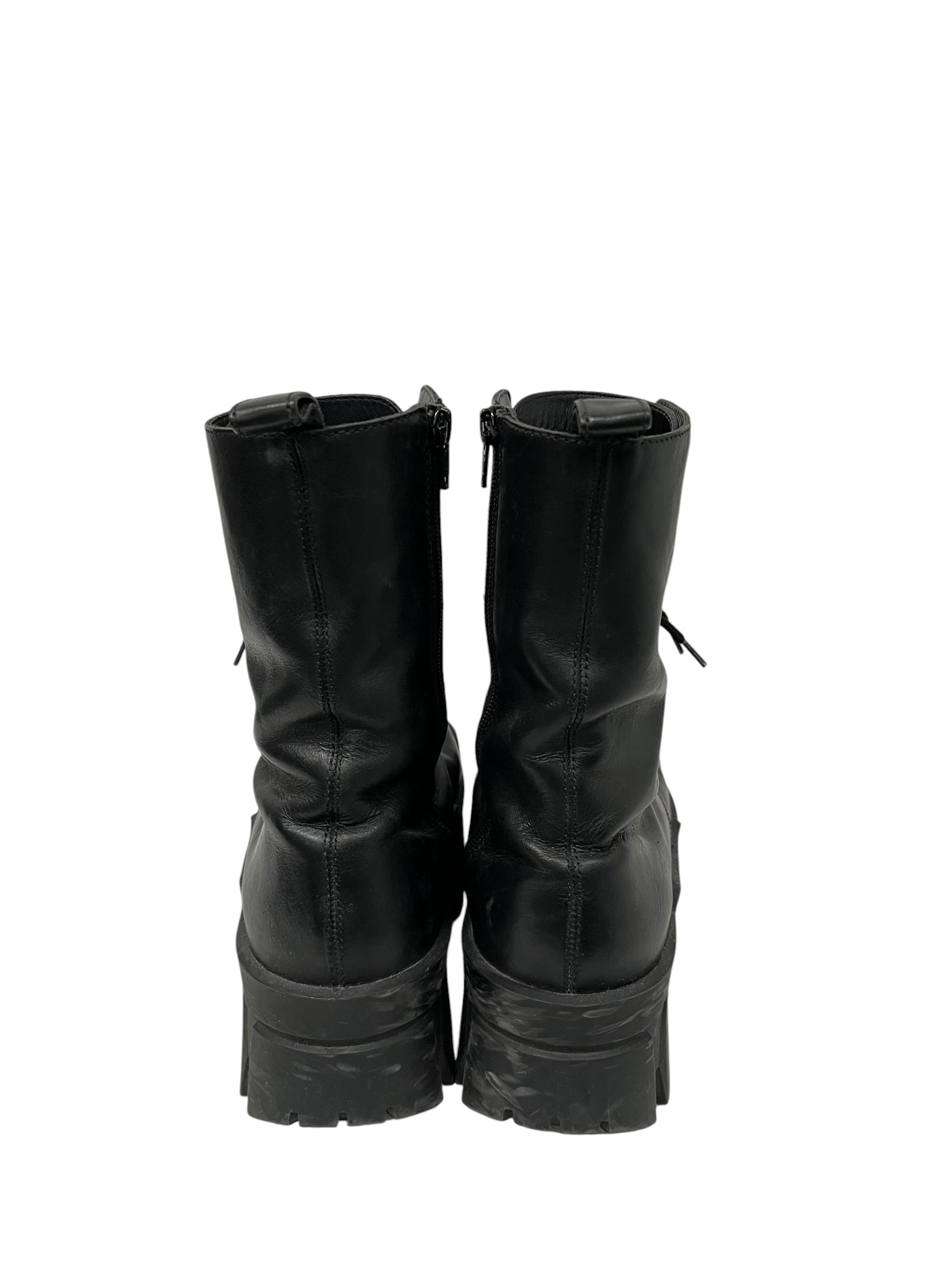 BALENCIAGA/Boots/EU 38/Leather/BLK/BULLDOZER view 2