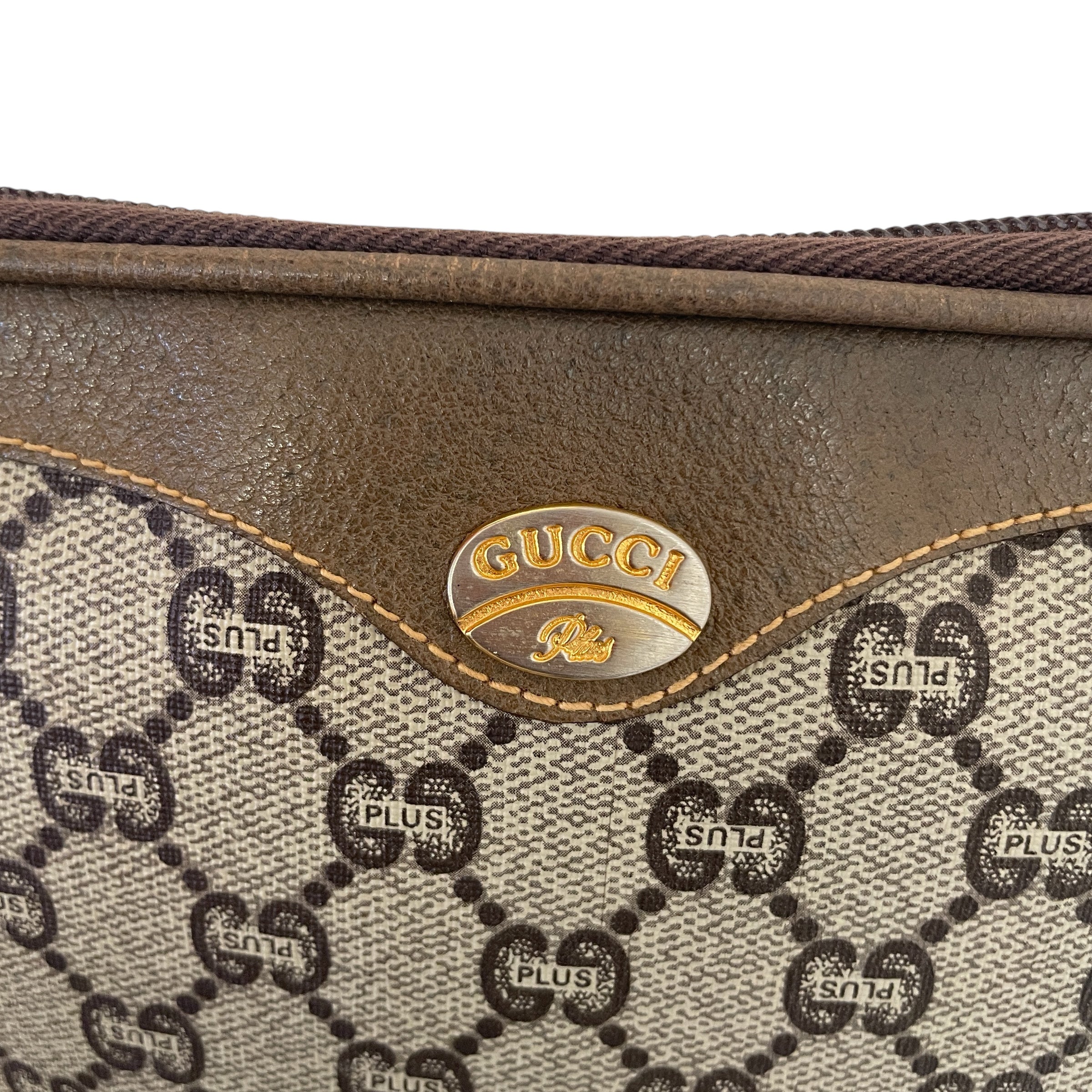 GUCCI/Cross Body Bag/Monogram/Leather/BRW/Vintage GG supreme monogram view 3