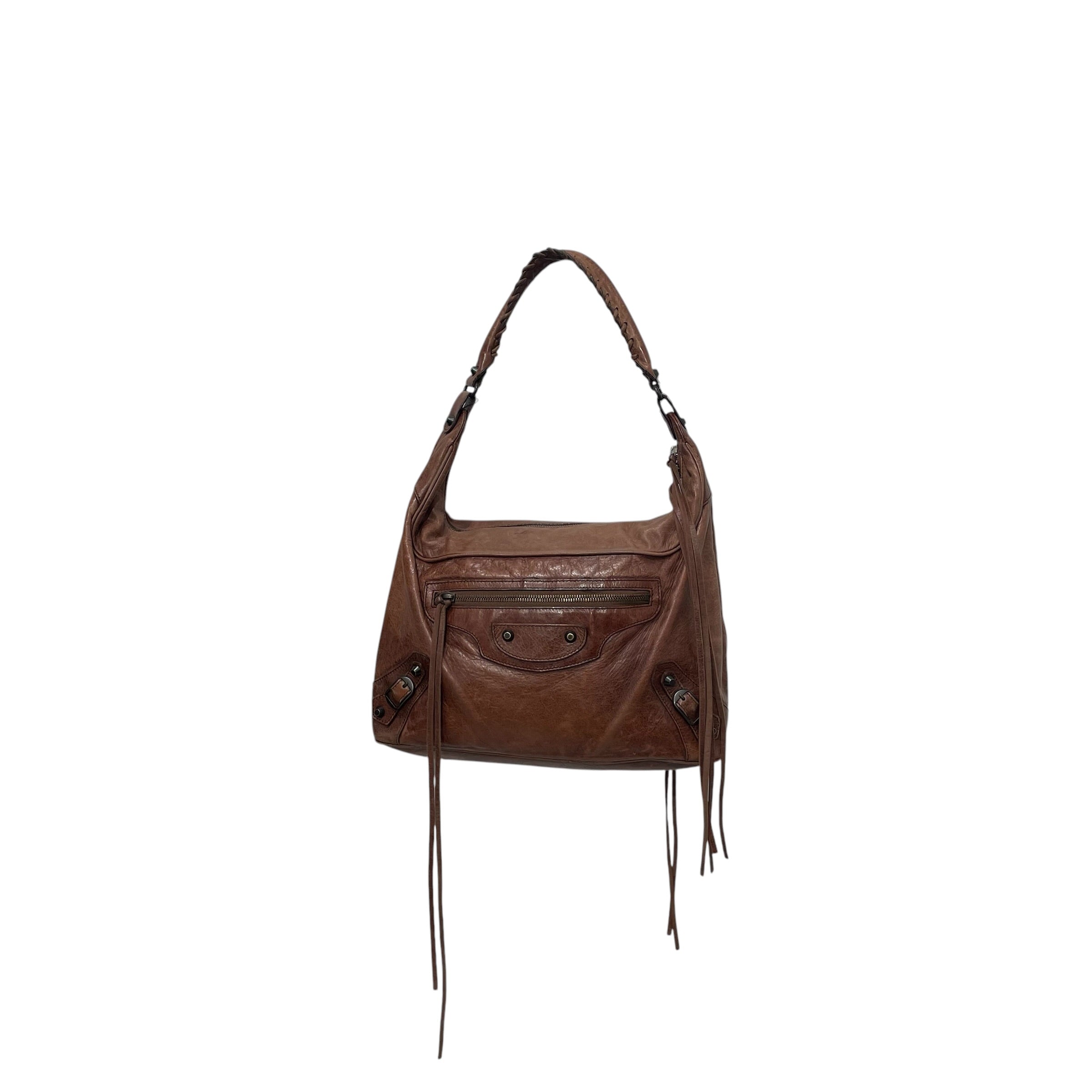 BALENCIAGA/Bag/Leather/BRW/ view 4