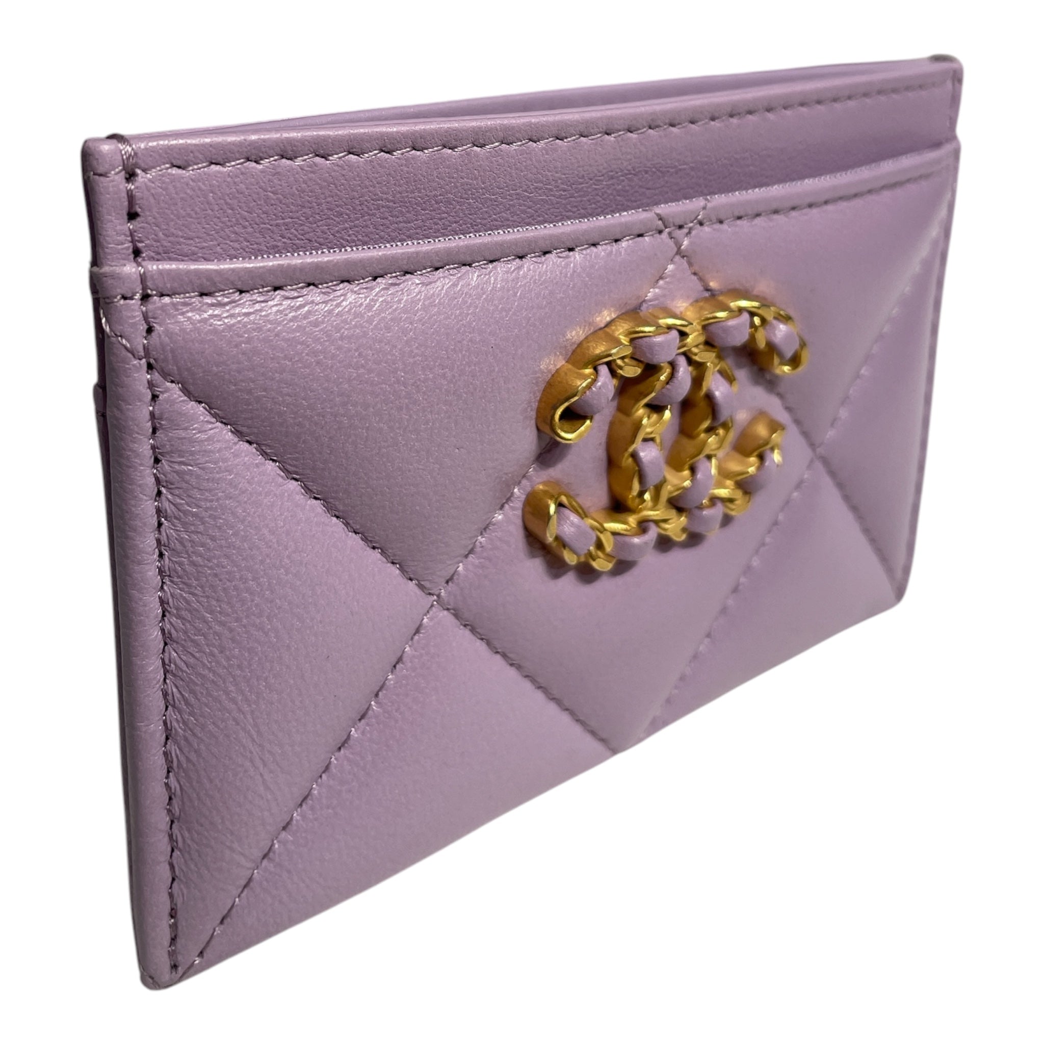 CHANEL/Wallet/Leather/PPL/Chanel 19 Cardhold view 5