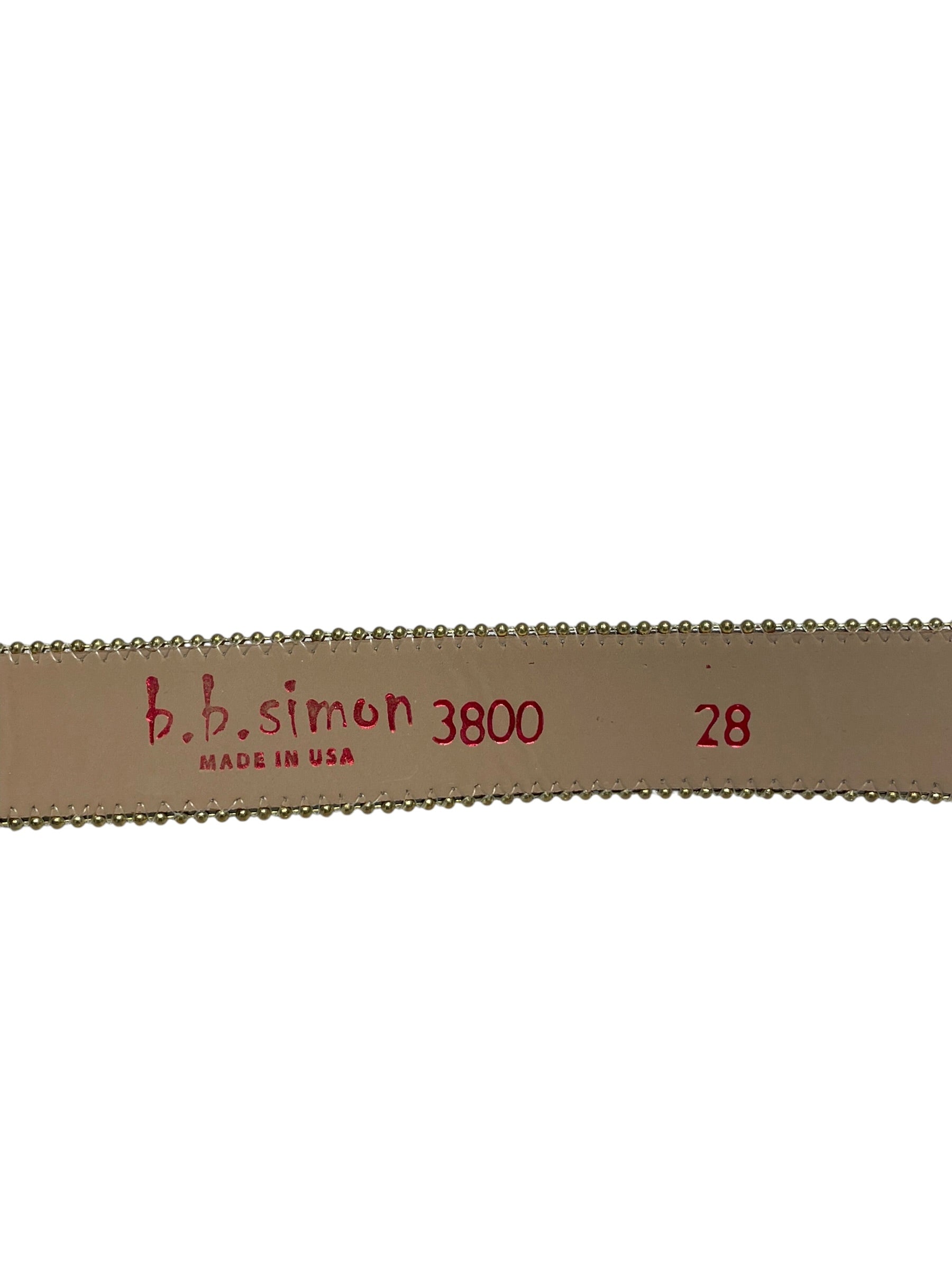 b.b.simon/Belt/Leather/GLD/GOLD PLEATED STUD view 4