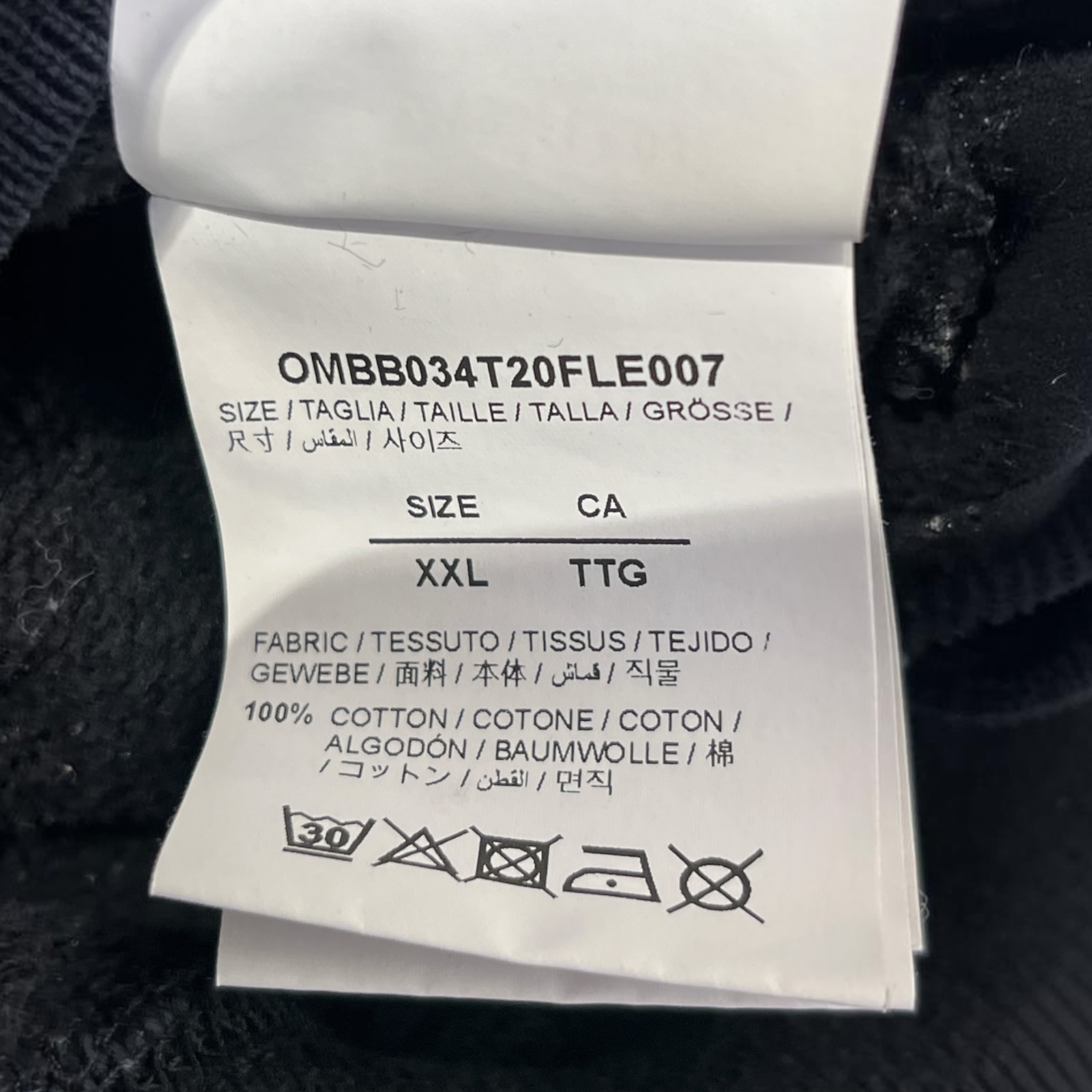 OFF-WHITE/Hoodie/XXL/Graphic/Cotton/BLK/ATHLETICS YELLOW DETAIL RABBIT view 3