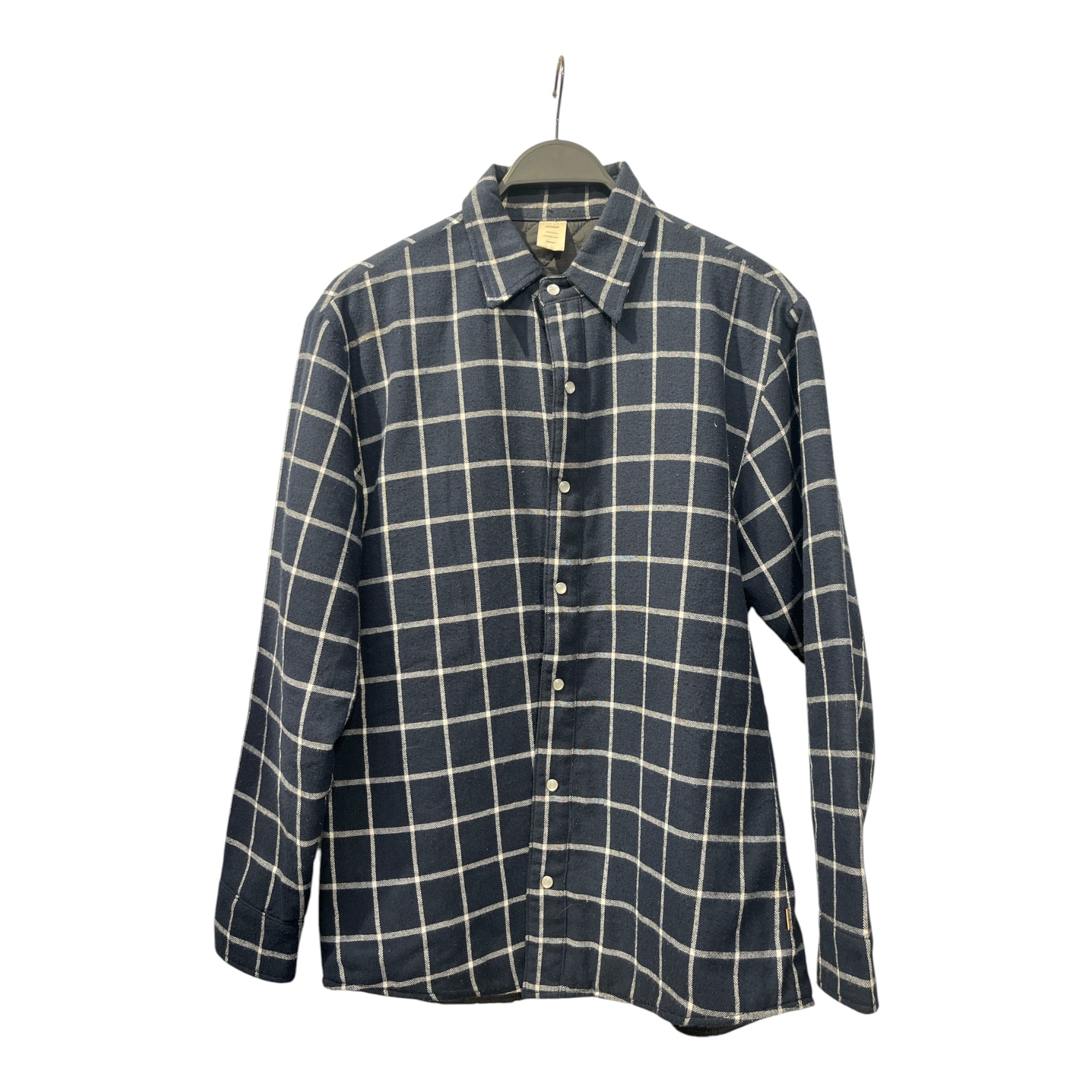 JJJJound/Heavy Sweater/M/Plaid/Cotton/NVY/ view 1