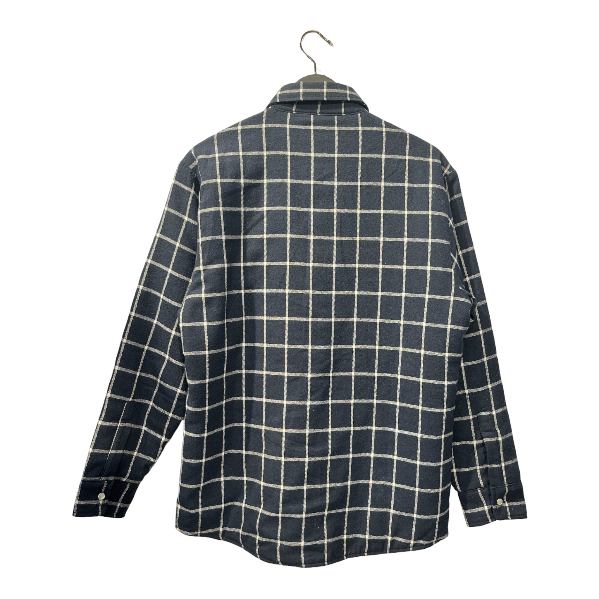 JJJJound/Heavy Sweater/M/Plaid/Cotton/NVY/ view 2