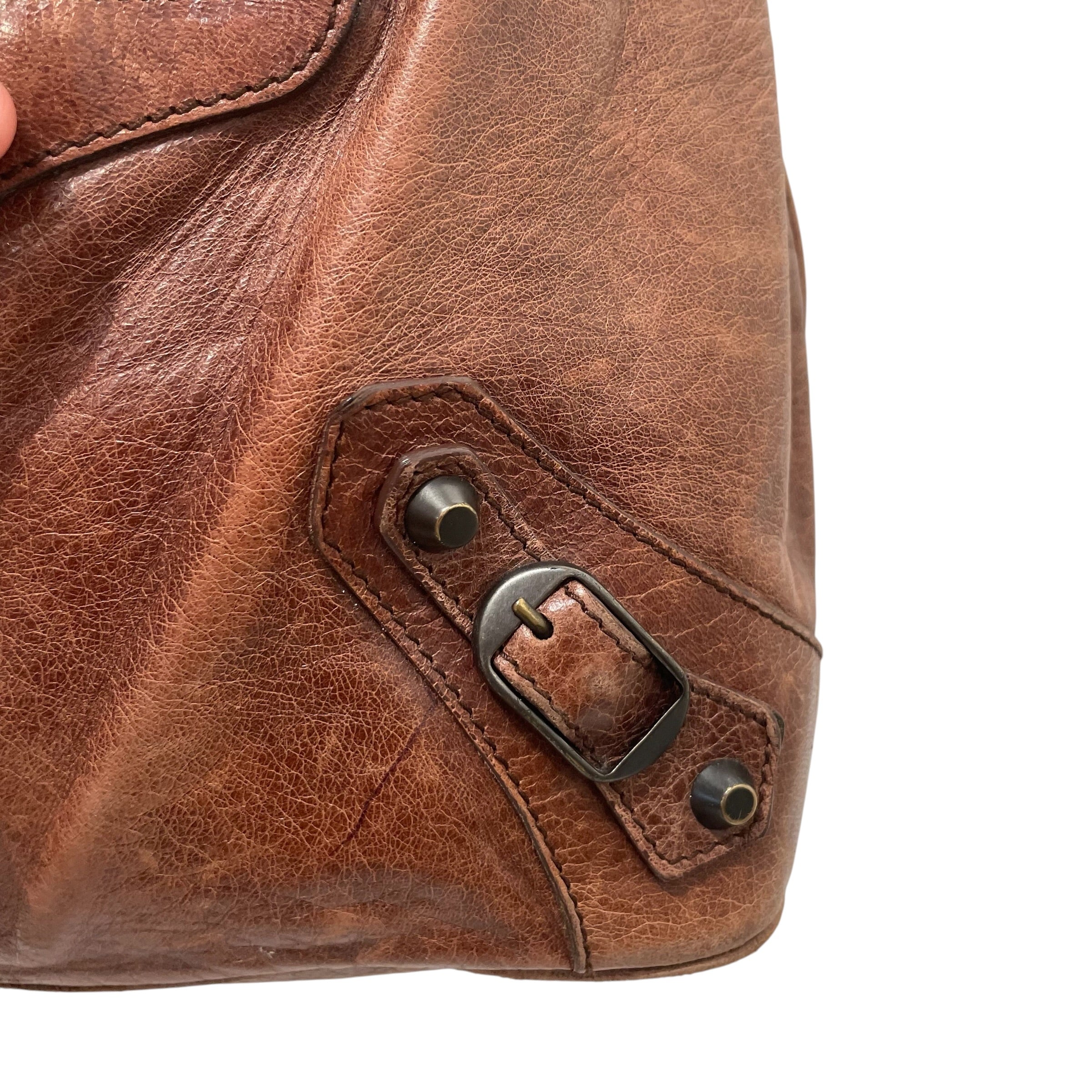 BALENCIAGA/Bag/Leather/BRW/ view 9