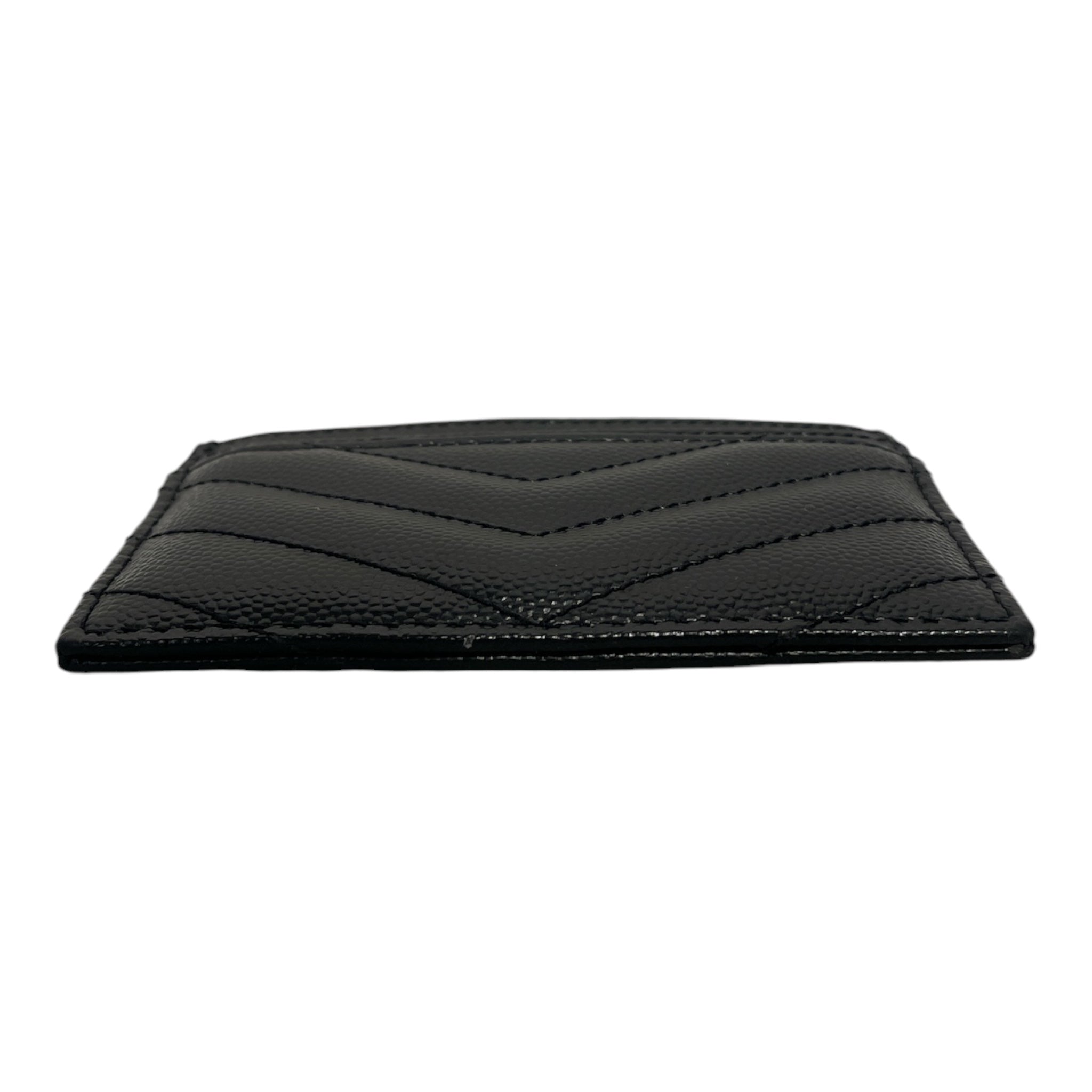 YVES SAINT LAURENT/Wallet/Leather/BLK/MATELASSE CARD CASE view 3