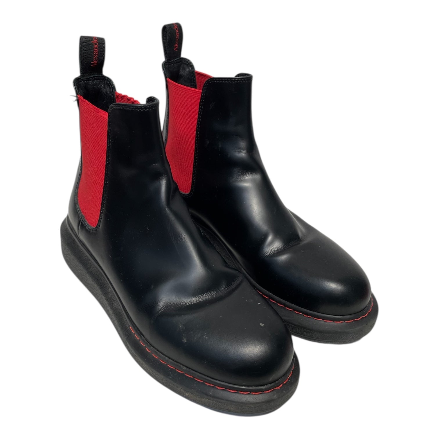 Alexander McQueen/Ankle Boots/US 7.5/Leather/BLK/ view 1