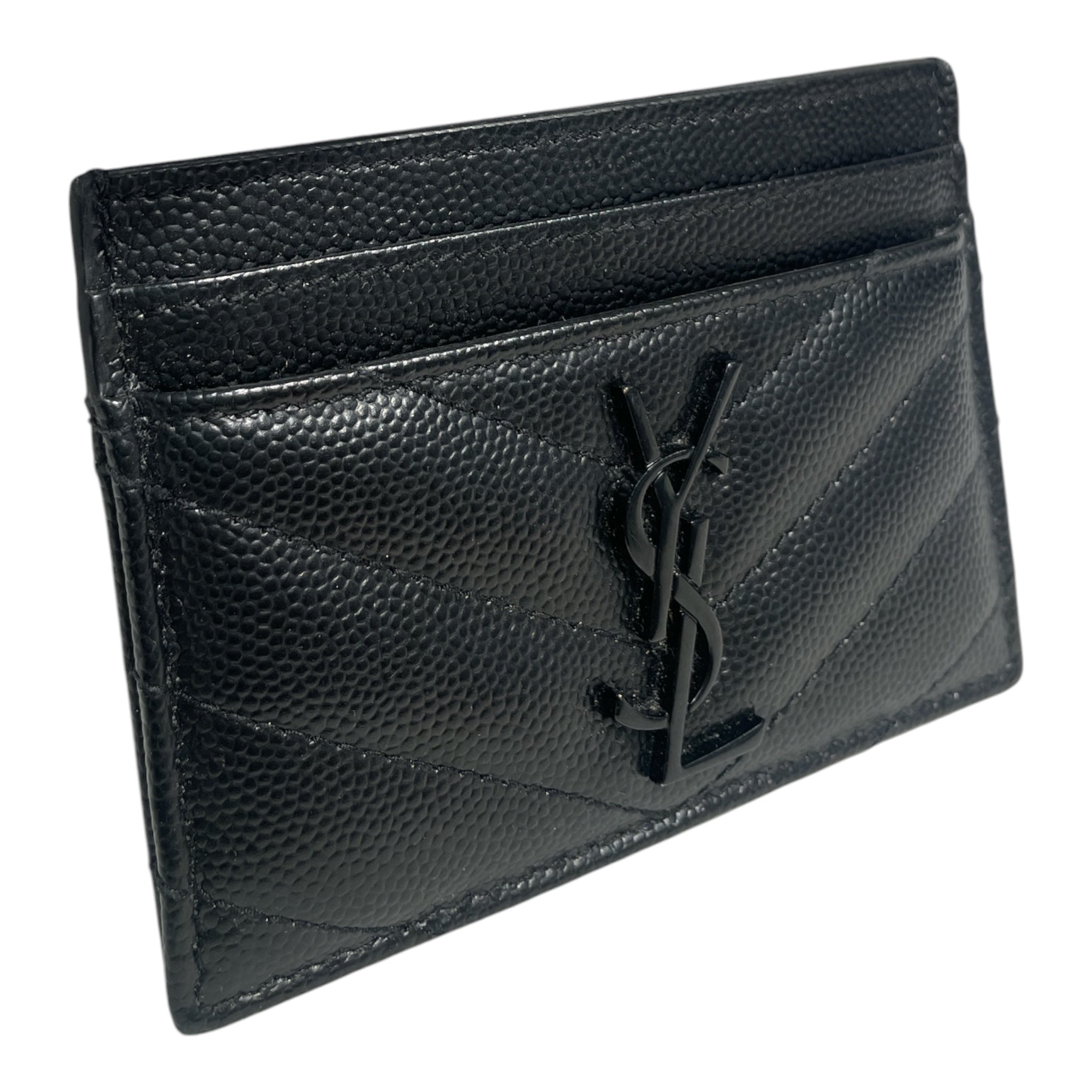 YVES SAINT LAURENT/Wallet/Leather/BLK/MATELASSE CARD CASE view 5