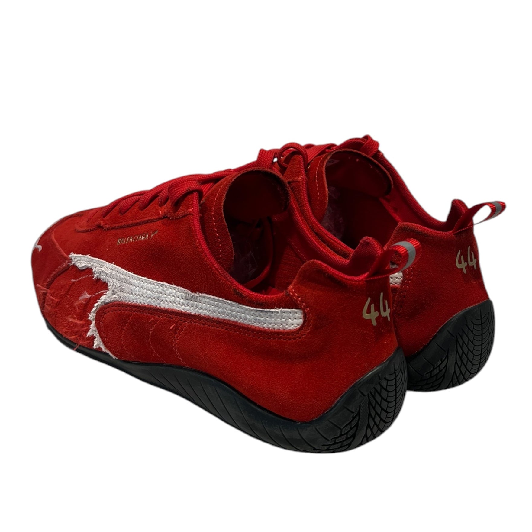 BALENCIAGA/PUMA/Low-Sneakers/EU 44/Suede/RED/ view 2