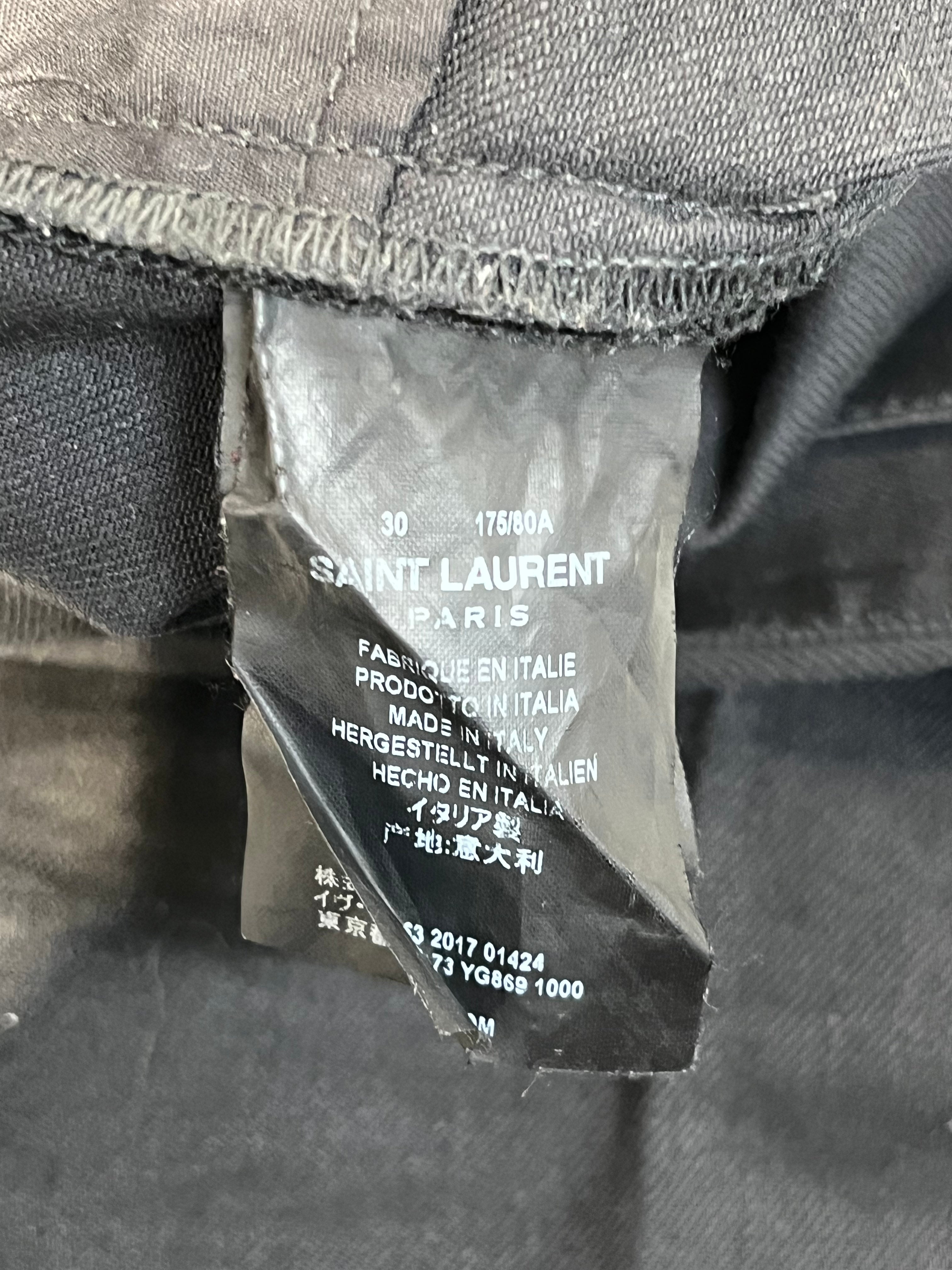 SAINT LAURENT/Skinny Pants/30/Cotton/BLK/D02 2017 view 4