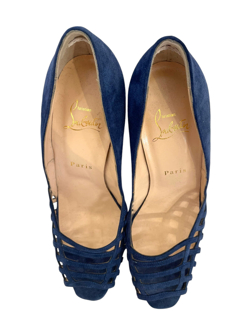 Christian Louboutin/Heels/US 6.5/Suede/BLU/CHRISTIAN-LOUBOUTIN-BLUESUEDE
