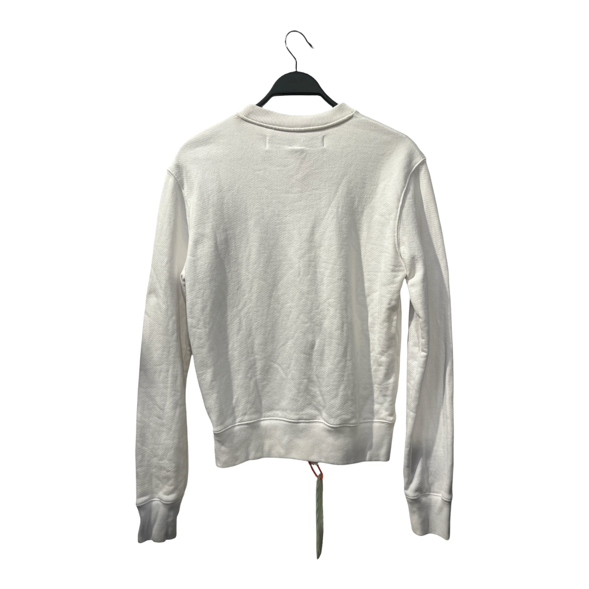 OFF-WHITE/Sweater/XS/Cotton/WHT/CREWNECK GREY LOGO view 2