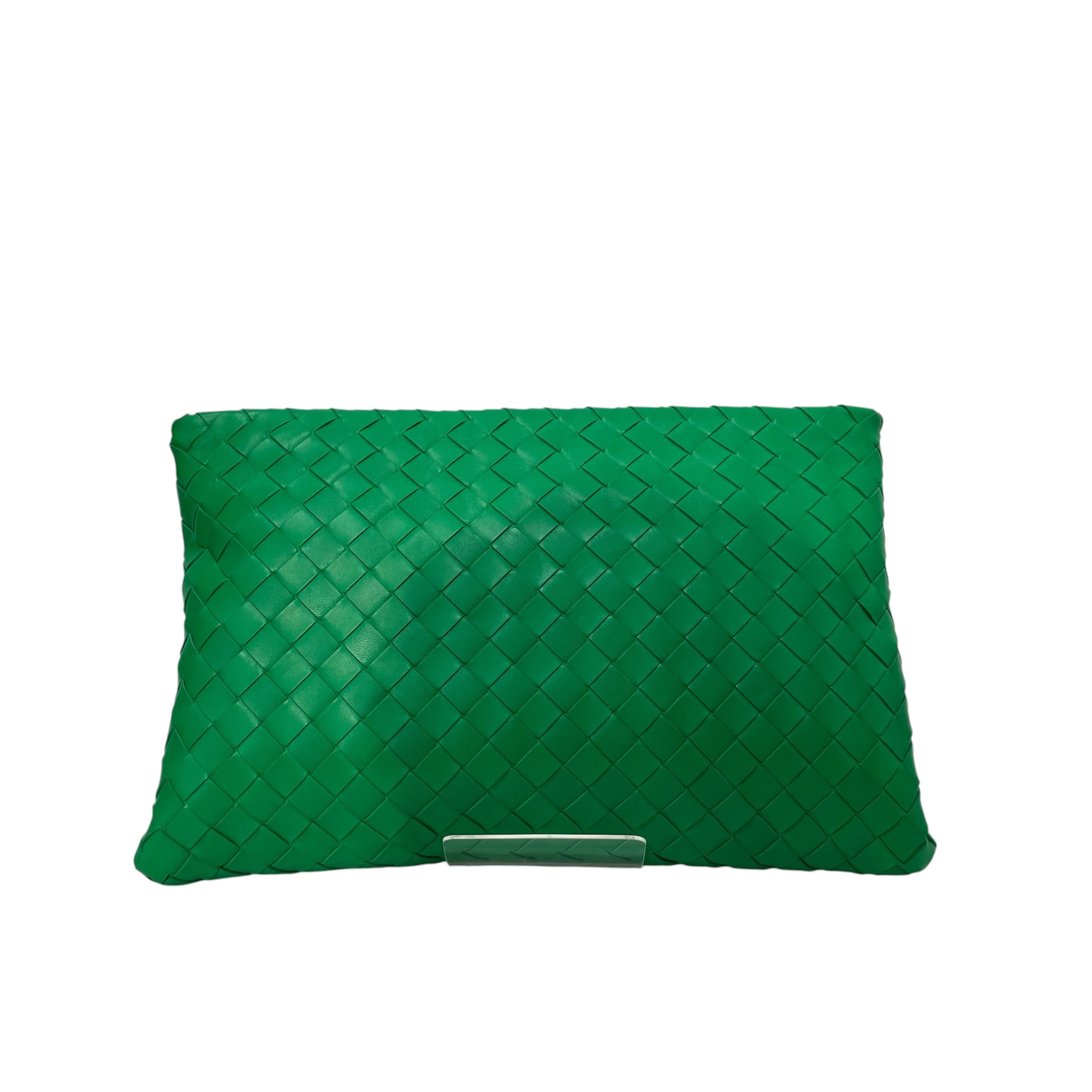 BOTTEGA VENETA/Clutch Bag/Leather/GRN/intrecciato clutch view 4