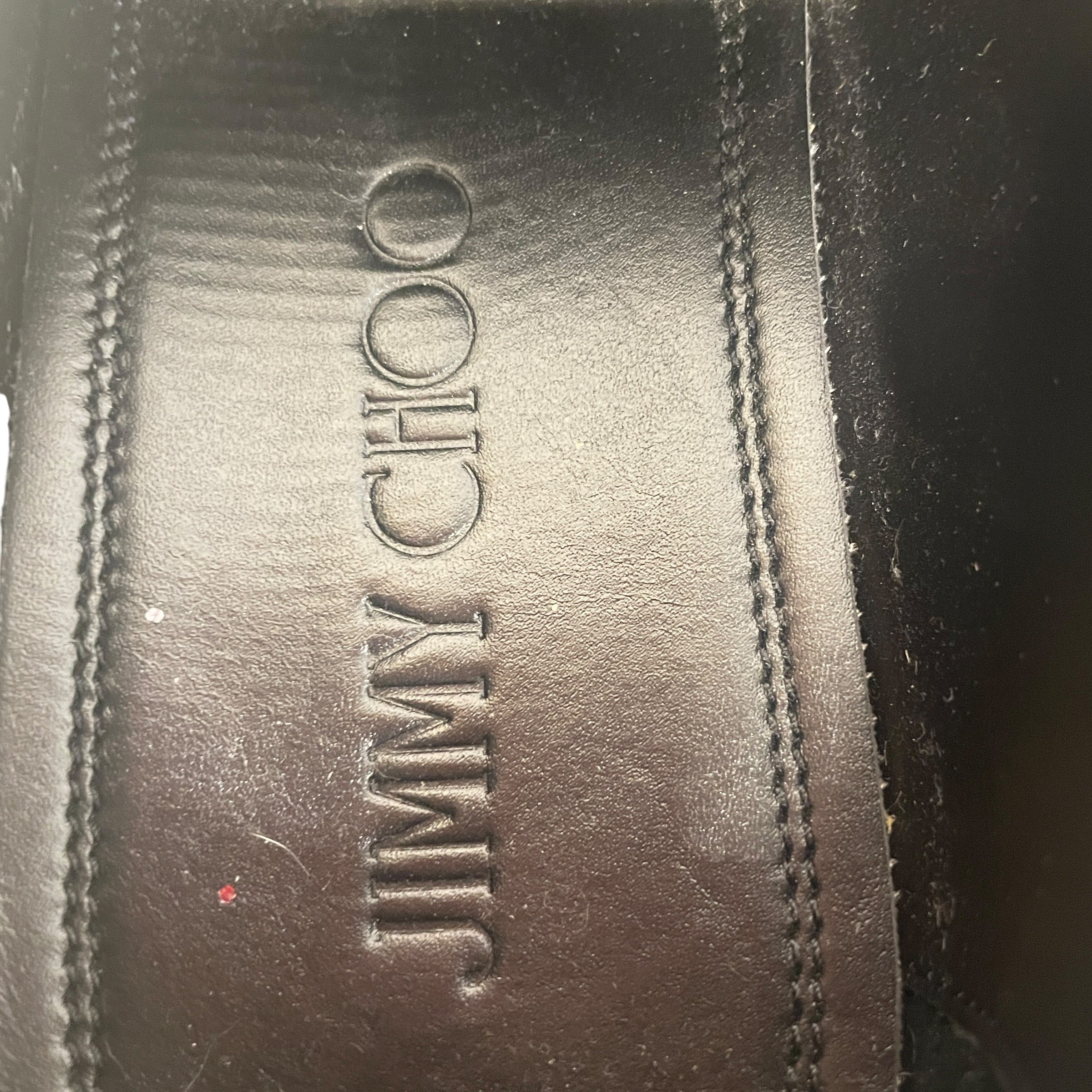 JIMMY CHOO/Loafers/EU 42.5/Leather/GRY/Glitter Devour Smoking Slipper view 3