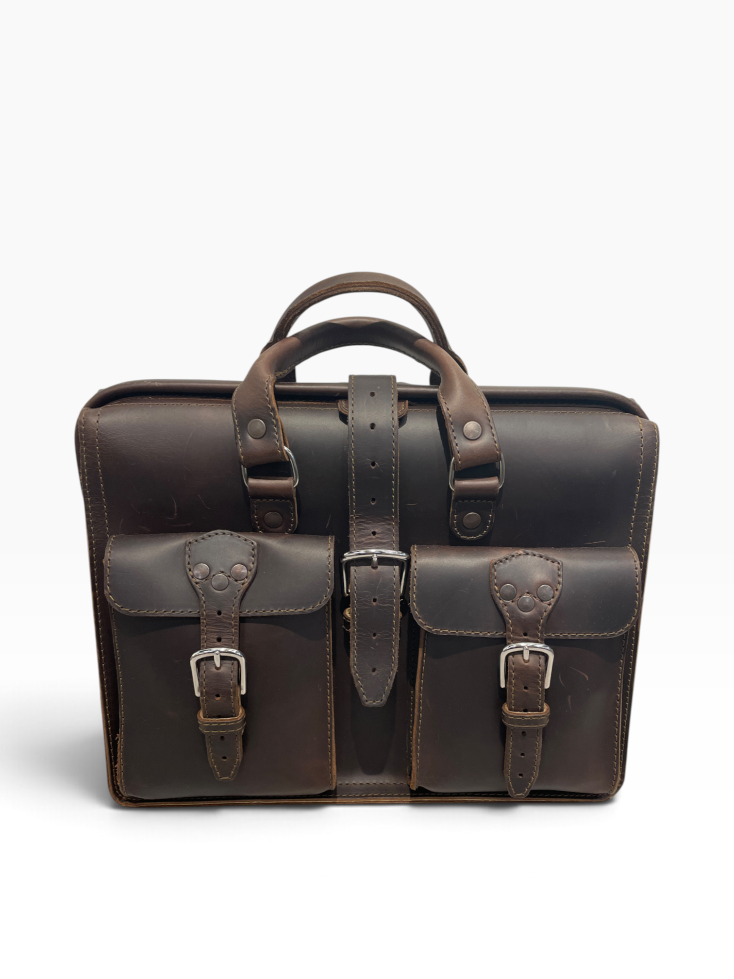 saddleback and co/Briefcase/Leather/BRW/flightbag view 1