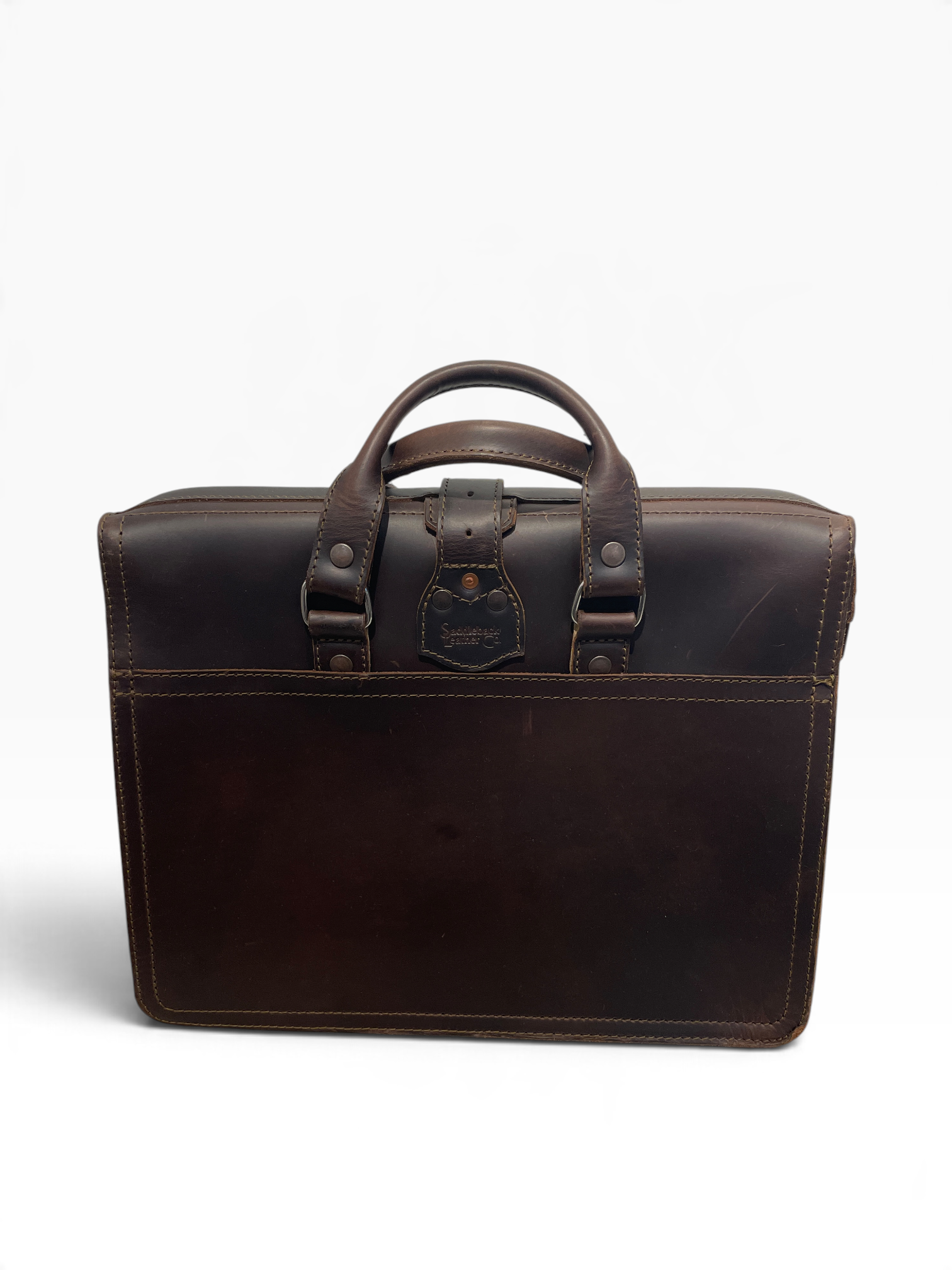 saddleback and co/Briefcase/Leather/BRW/flightbag view 2