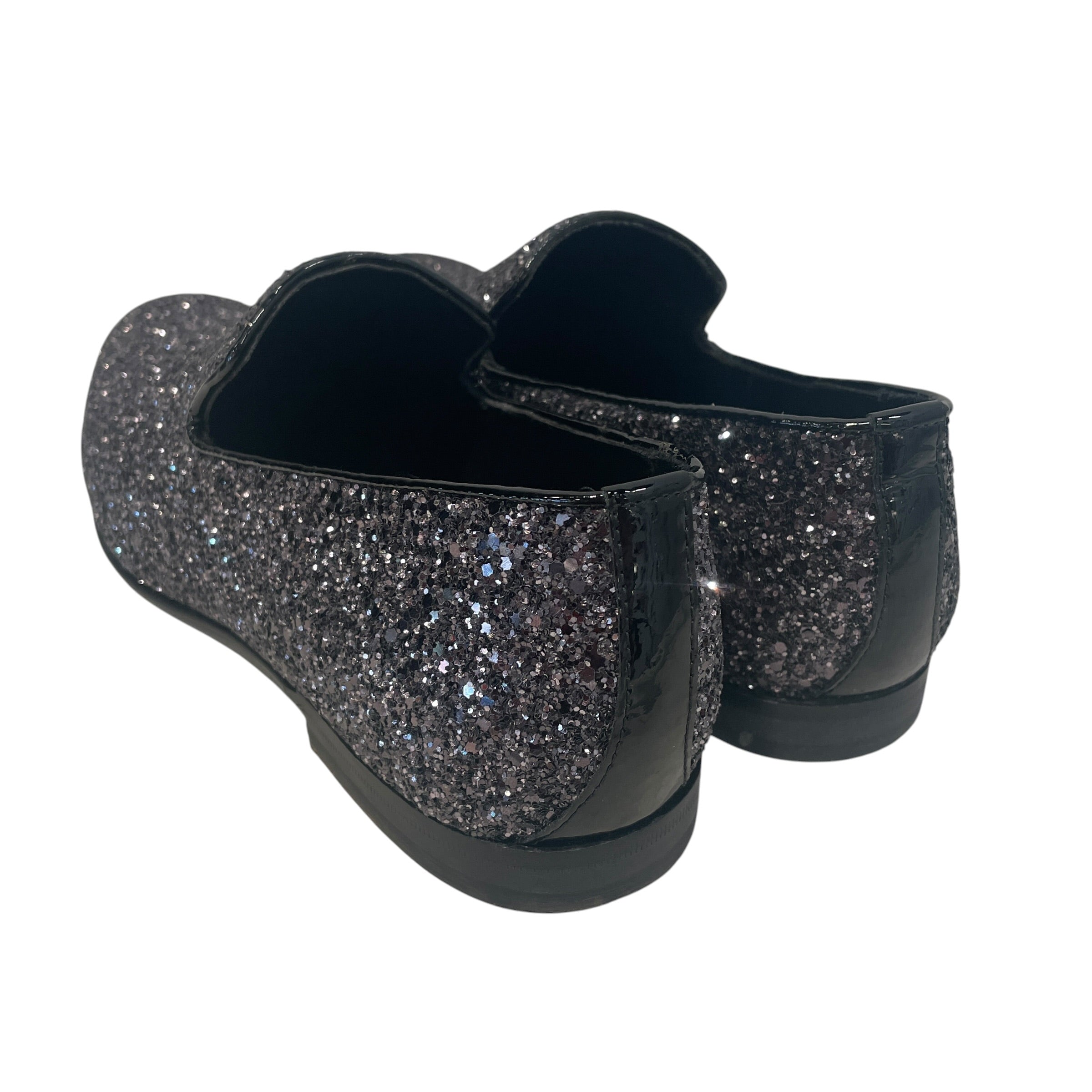 JIMMY CHOO/Loafers/EU 42.5/Leather/GRY/Glitter Devour Smoking Slipper view 2